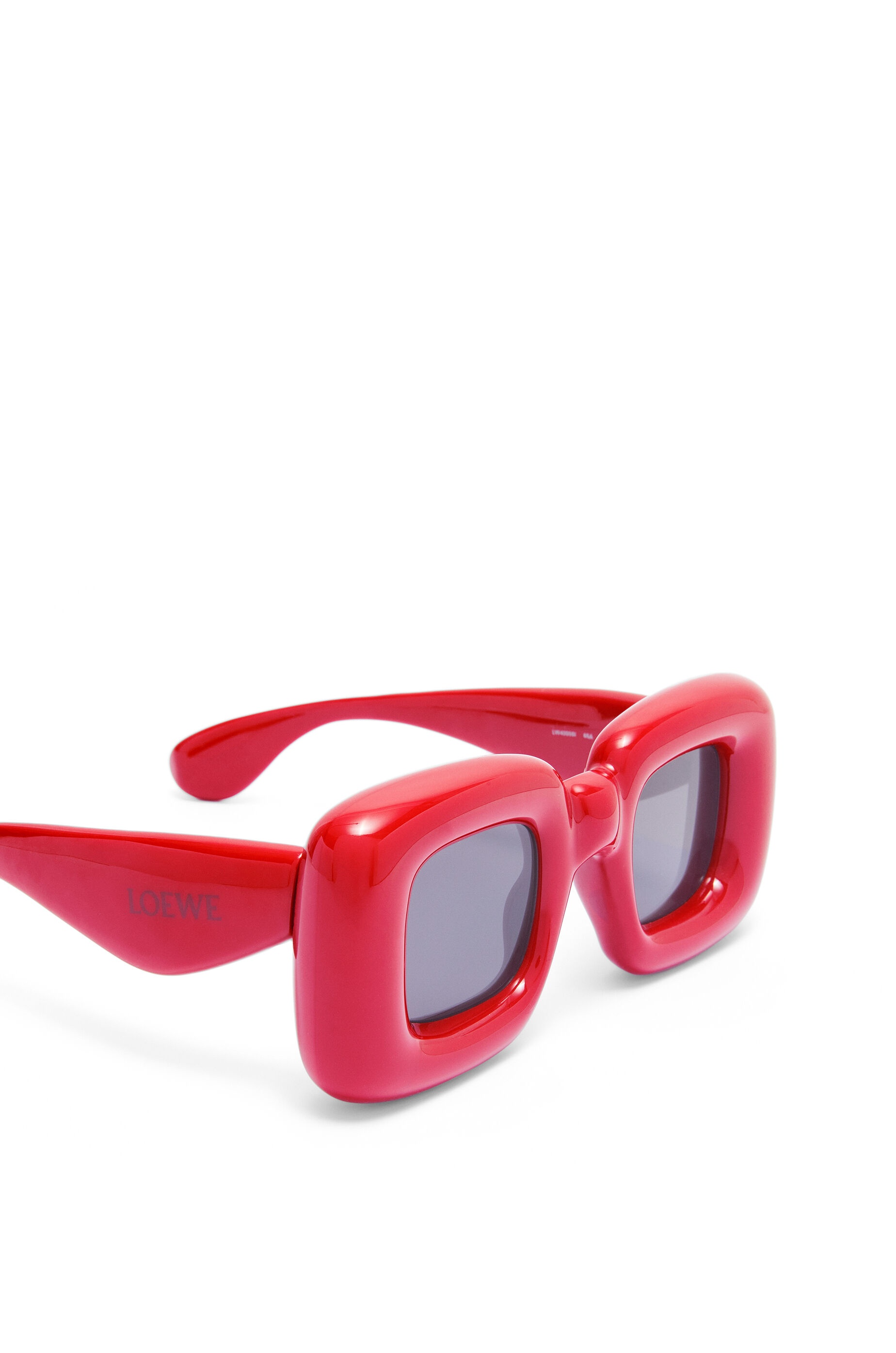 Inflated rectangular sunglasses in acetate - 5