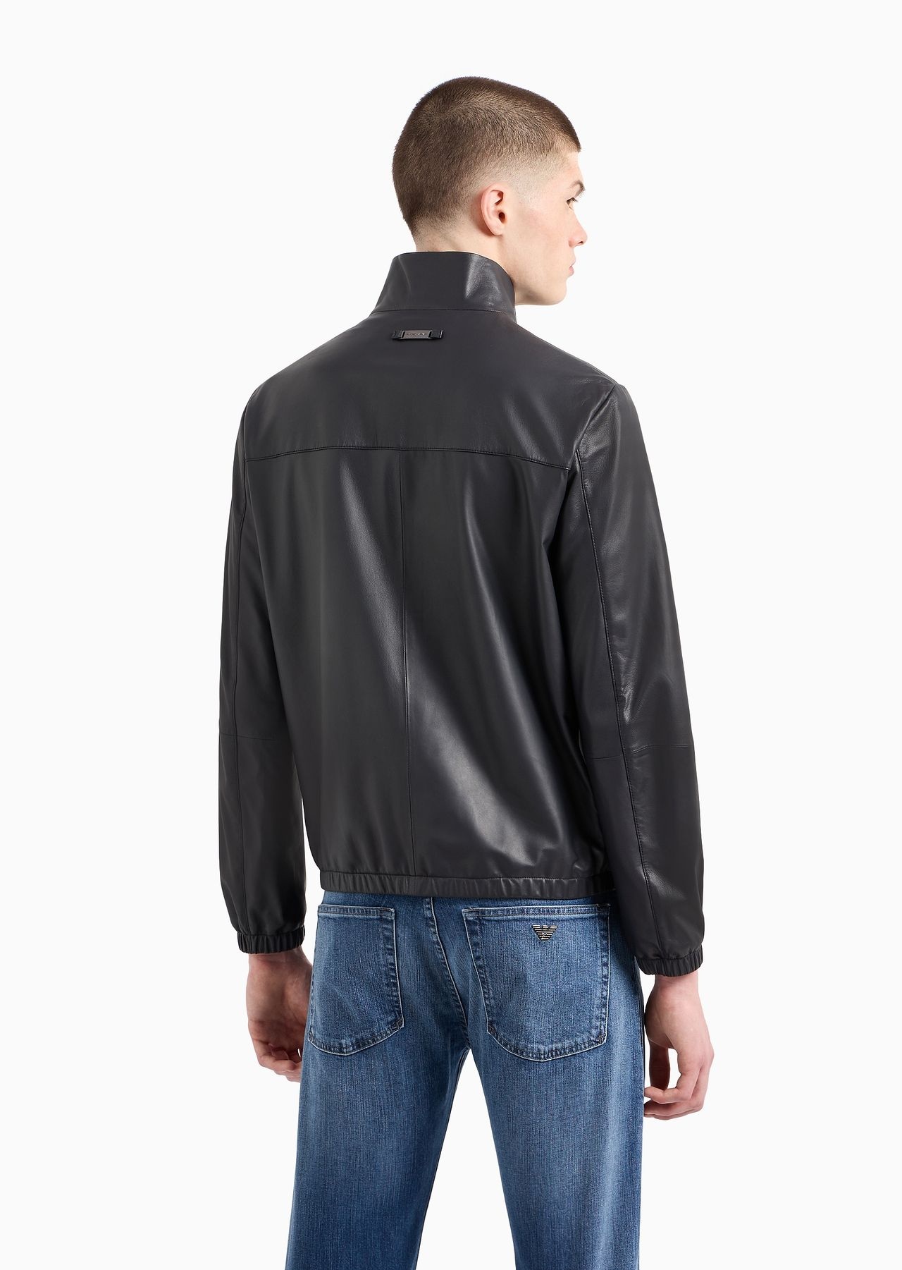 Semi-aniline nappa lambskin blouson with full-length zip - 3