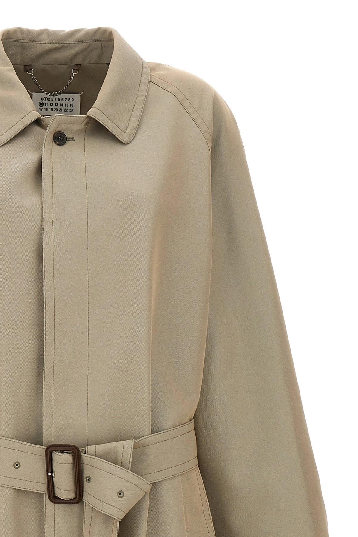 Long single-breasted trench coat - 4