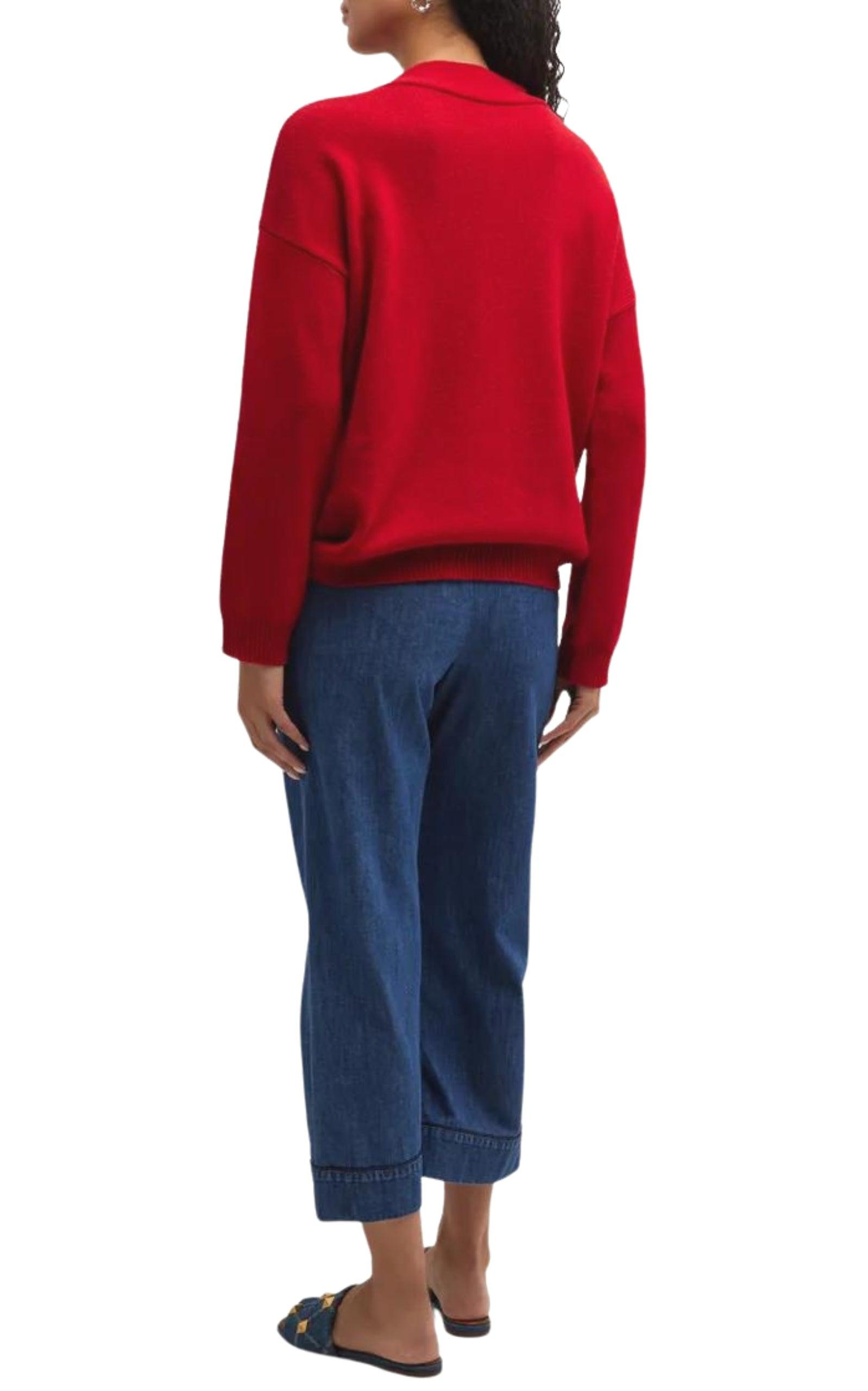 Straight Hem Long-Sleeved Junper - 3