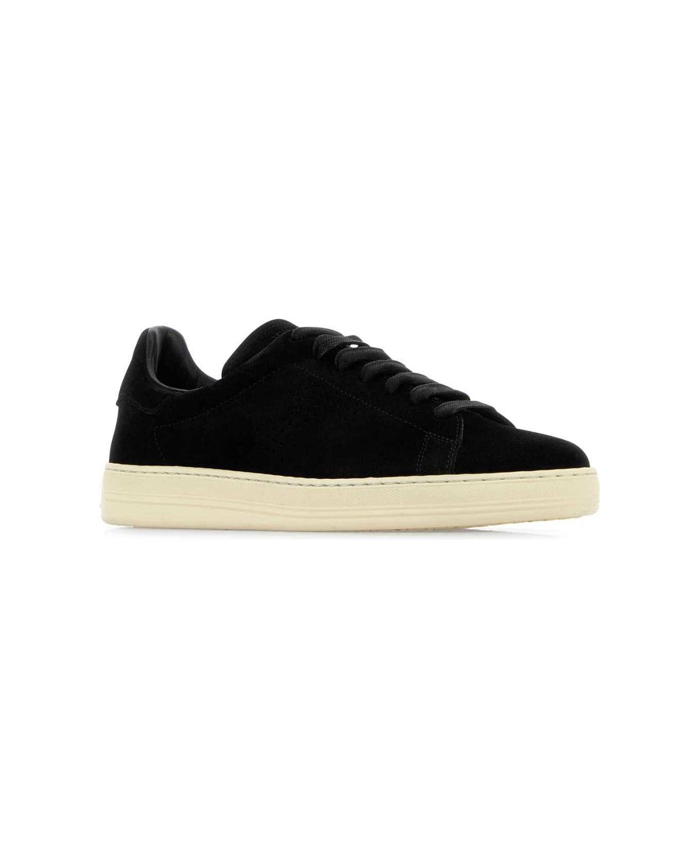 スニーカー TOM FORD Black suede Warwick sneakers (J1507LCL423N 3NW02) Tom Ford Warwick sneakers for Men - Black in UAE | Level Shoes