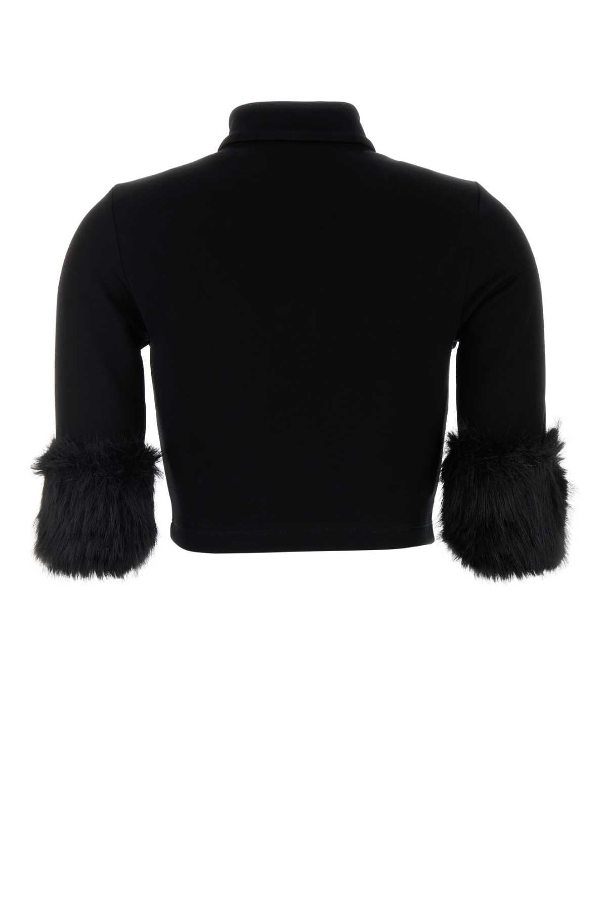 Prada Women Black Cotton Blend Jacket - 2