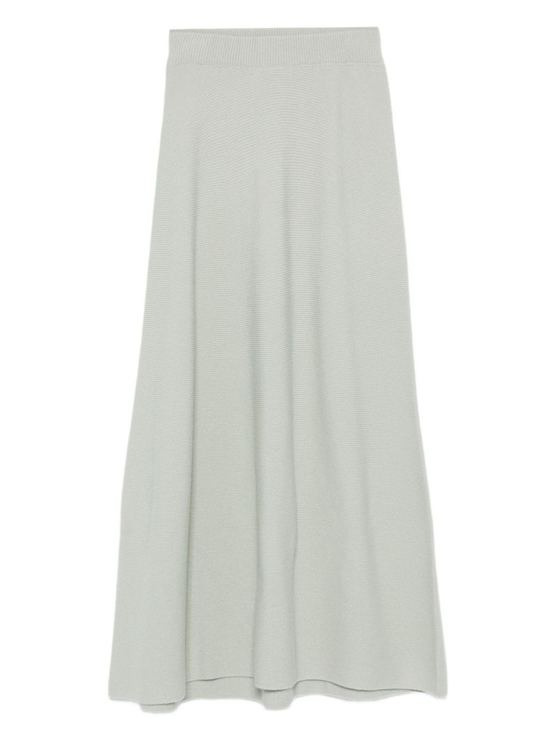 Kugo ribbed wool midi skirt 1