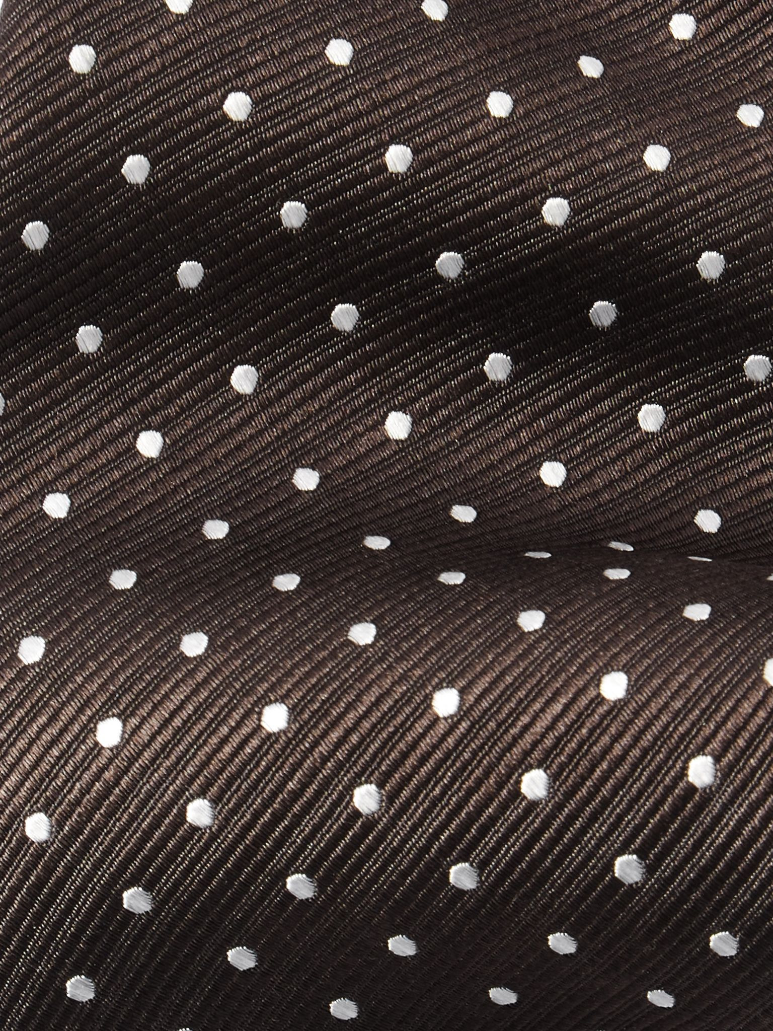 8cm Polka-Dot Silk-Twill Tie Brown - 3