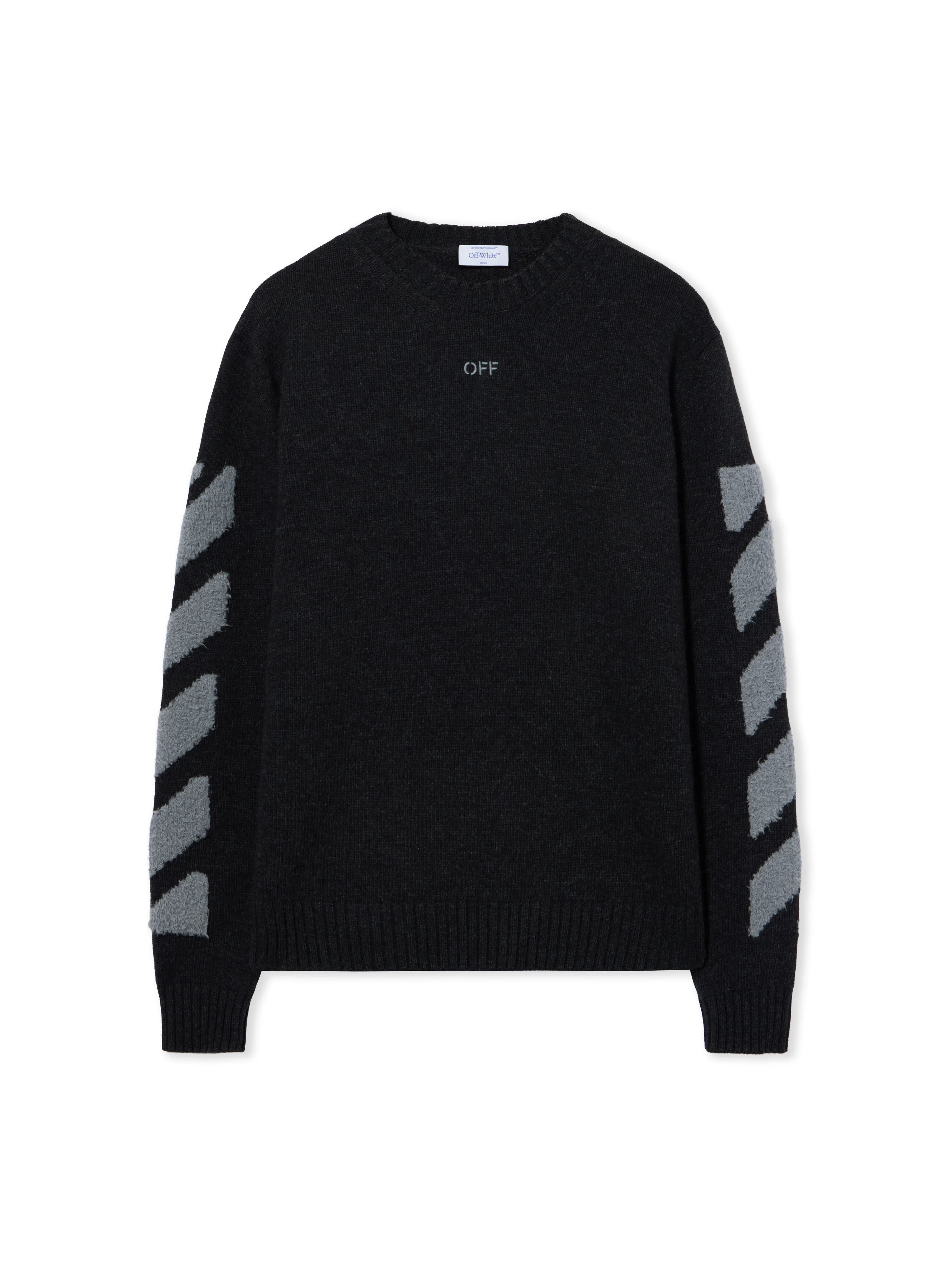 Diagonals Fuzzy Knit Crewneck - 1