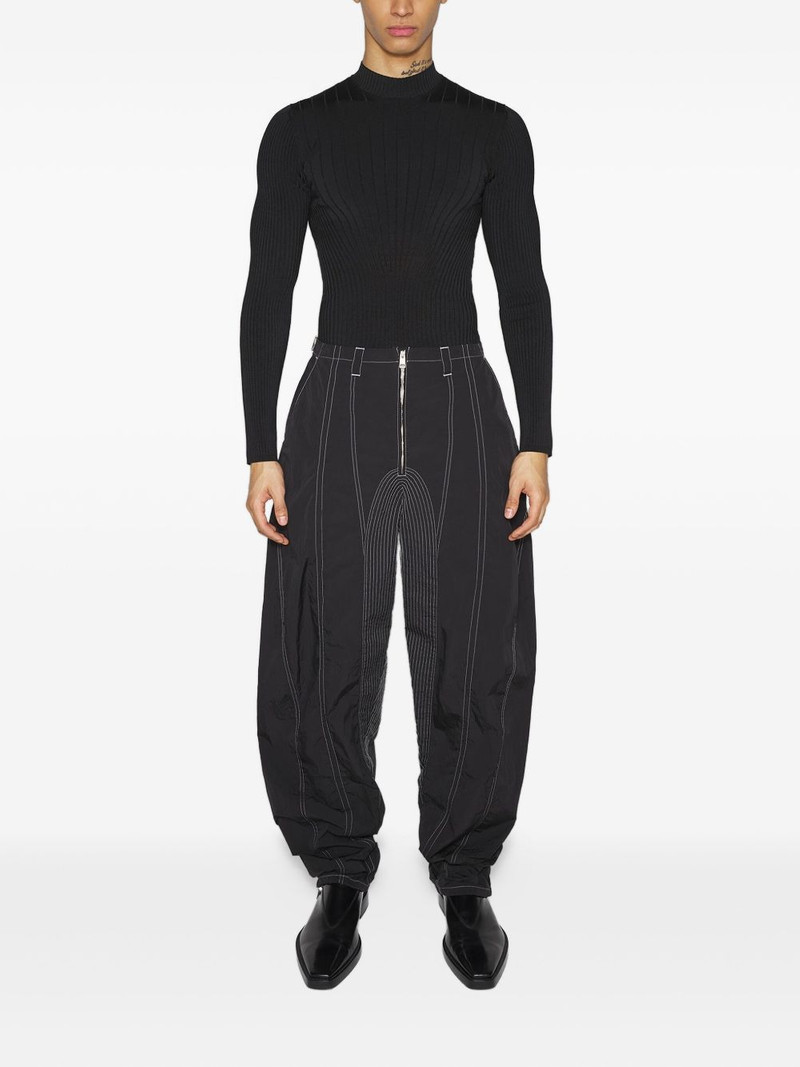 MUGLER panelled zip trousers outlook
