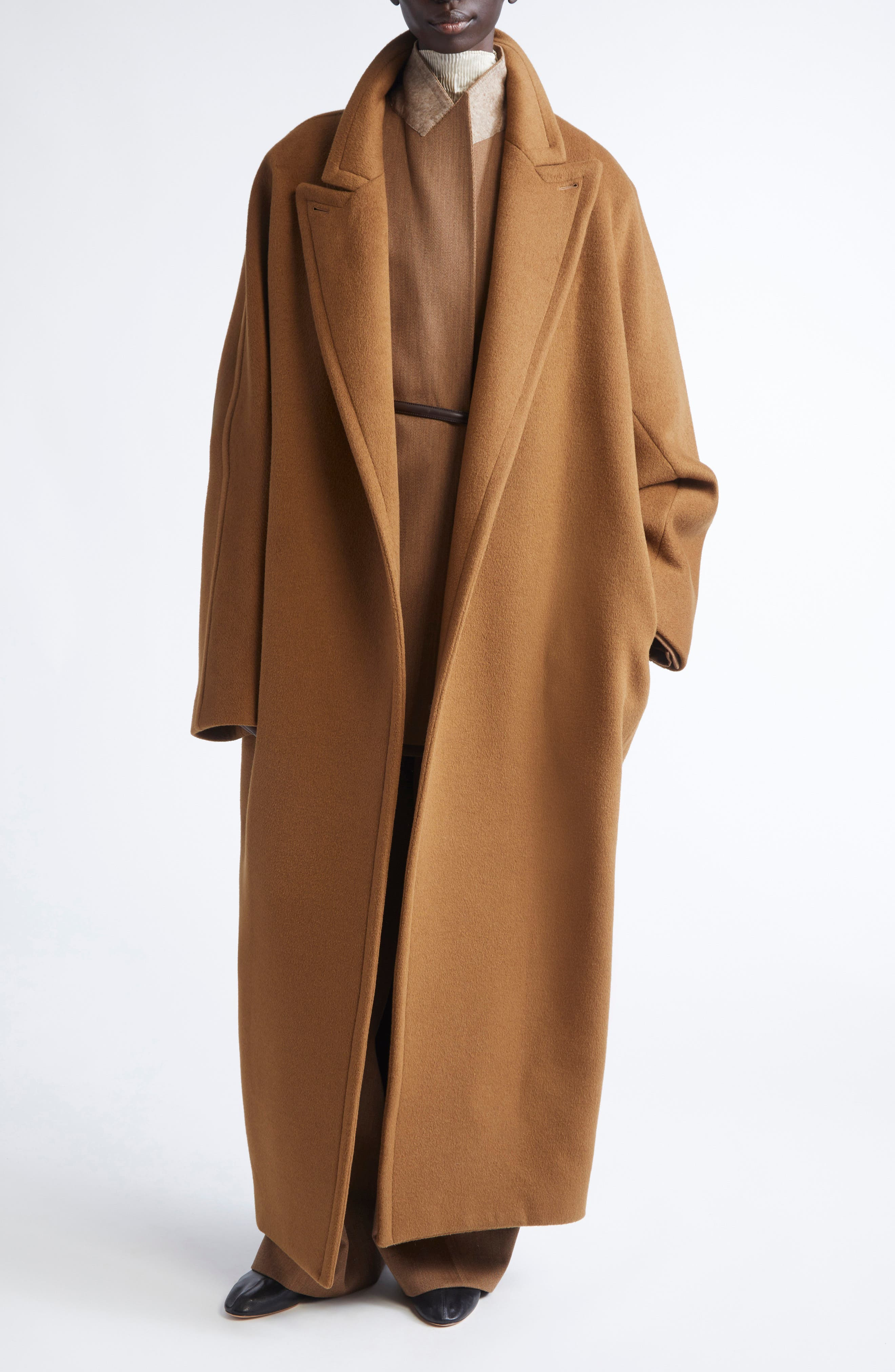 FFORME Yves Wool Blend Cocoon Coat in Camel at Nordstrom - 2