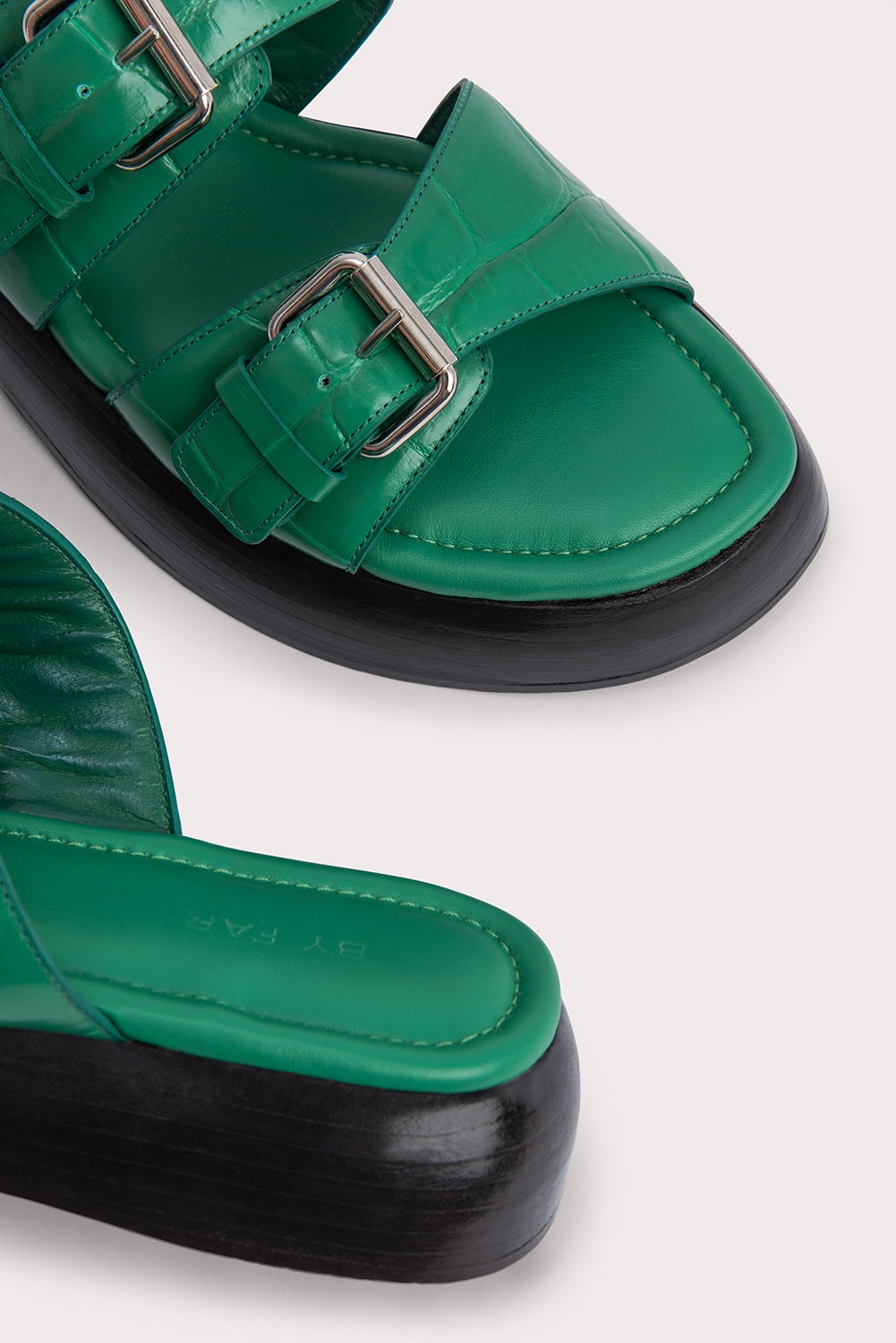 Wyatt Clover Green Maxi Croco and Nappa Leather - 6