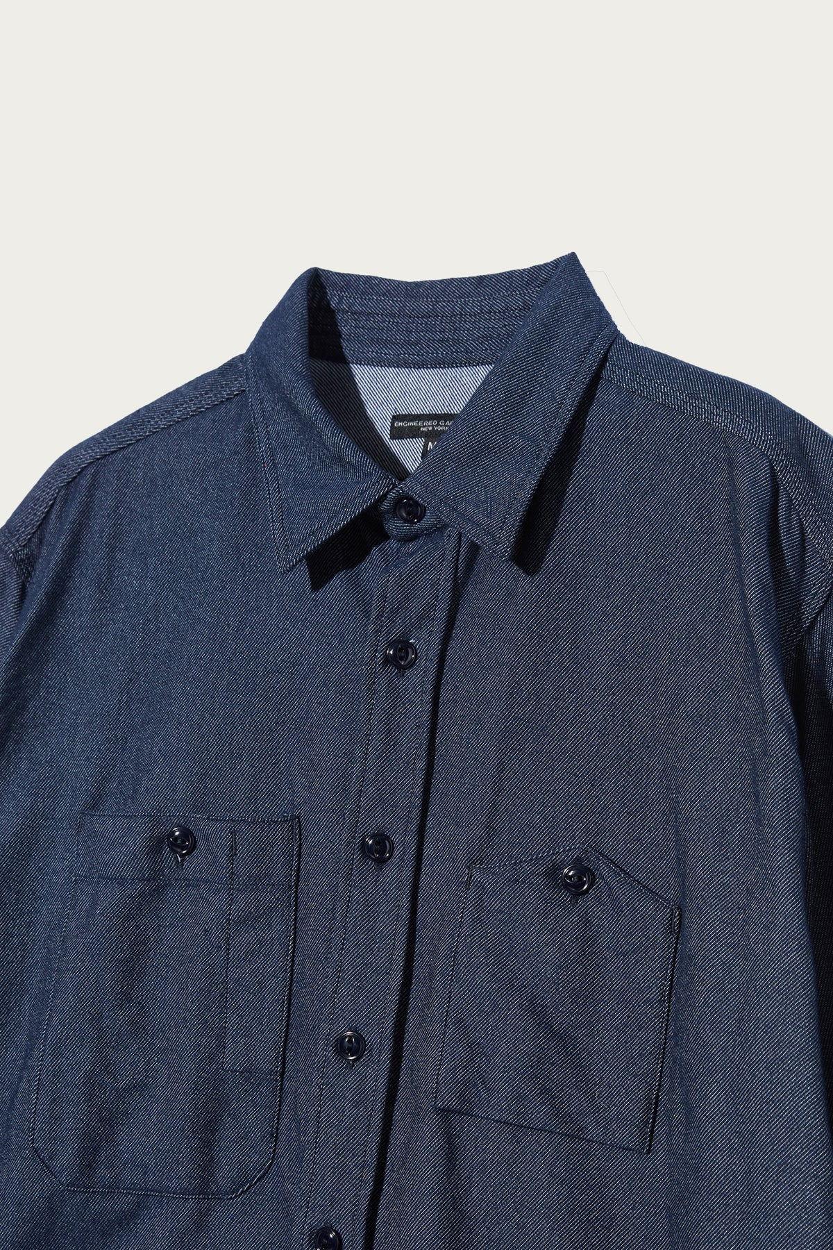 Work Shirt - Indigo Cotton Denim Flannel - 3