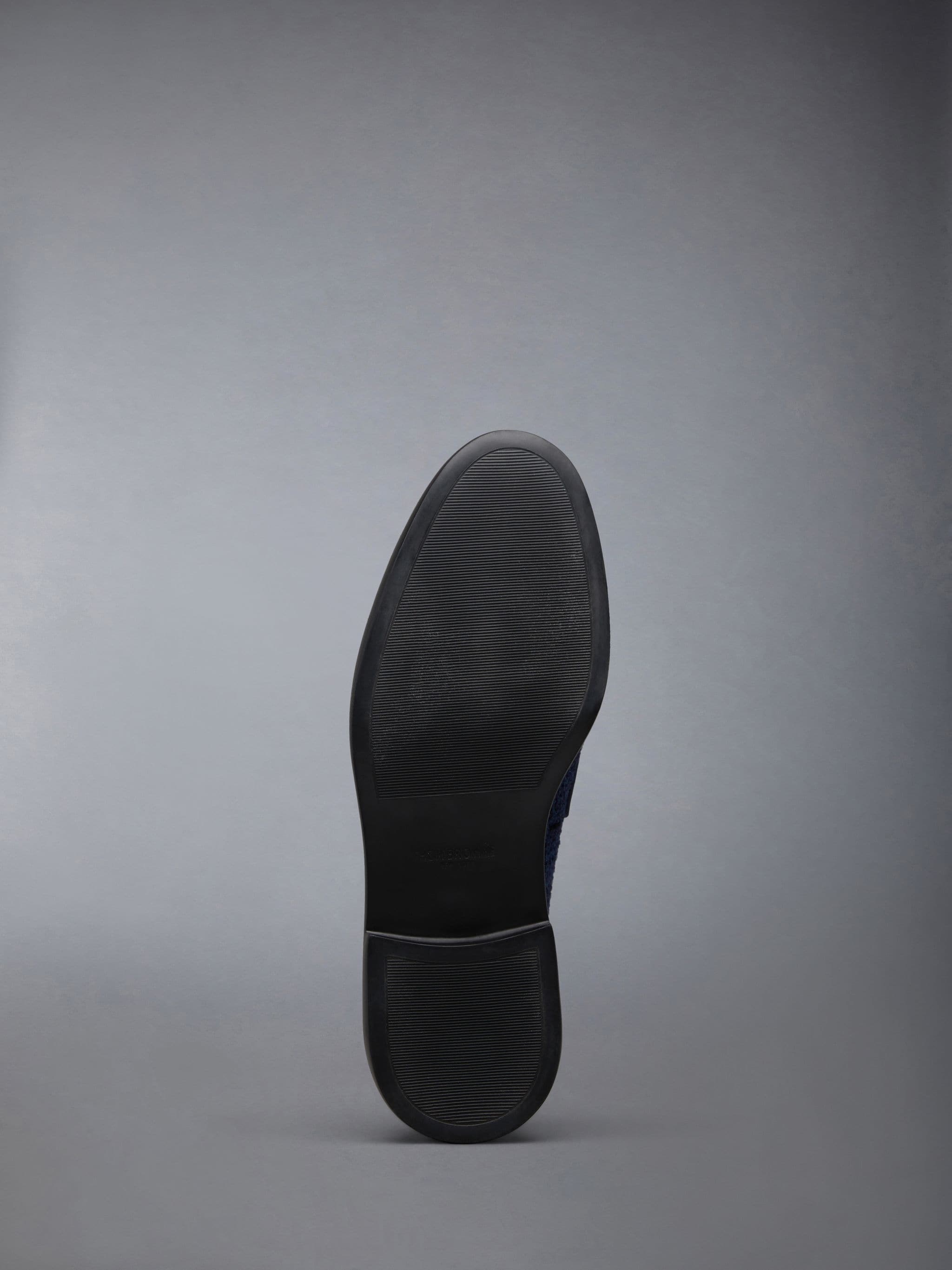 Cotton Tweed Rubber Sole Classic Penny Loafer - 6