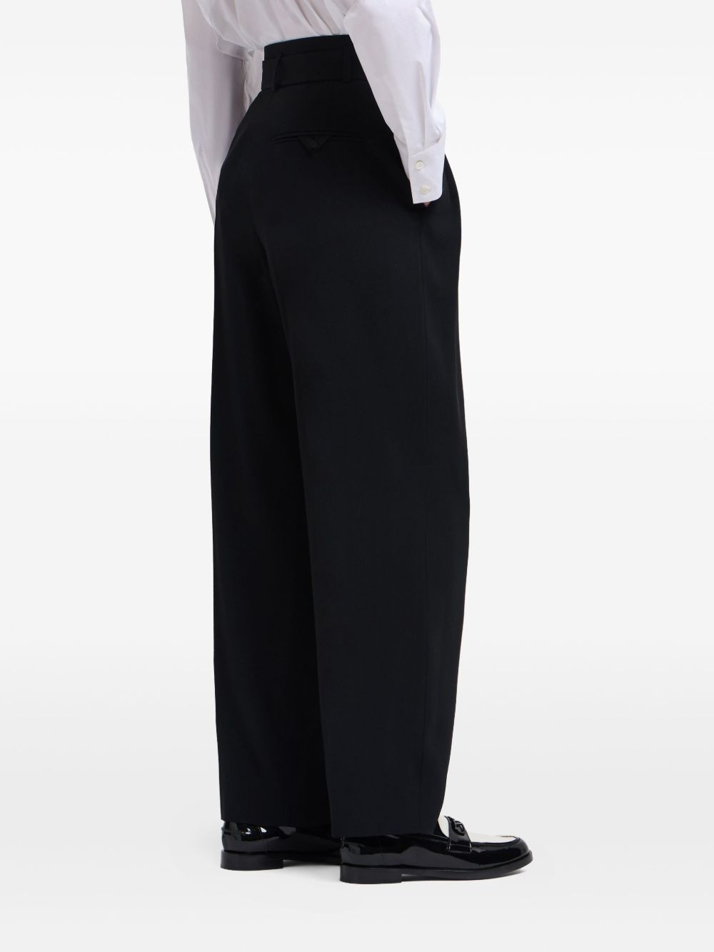 pleated belted trousers - 3