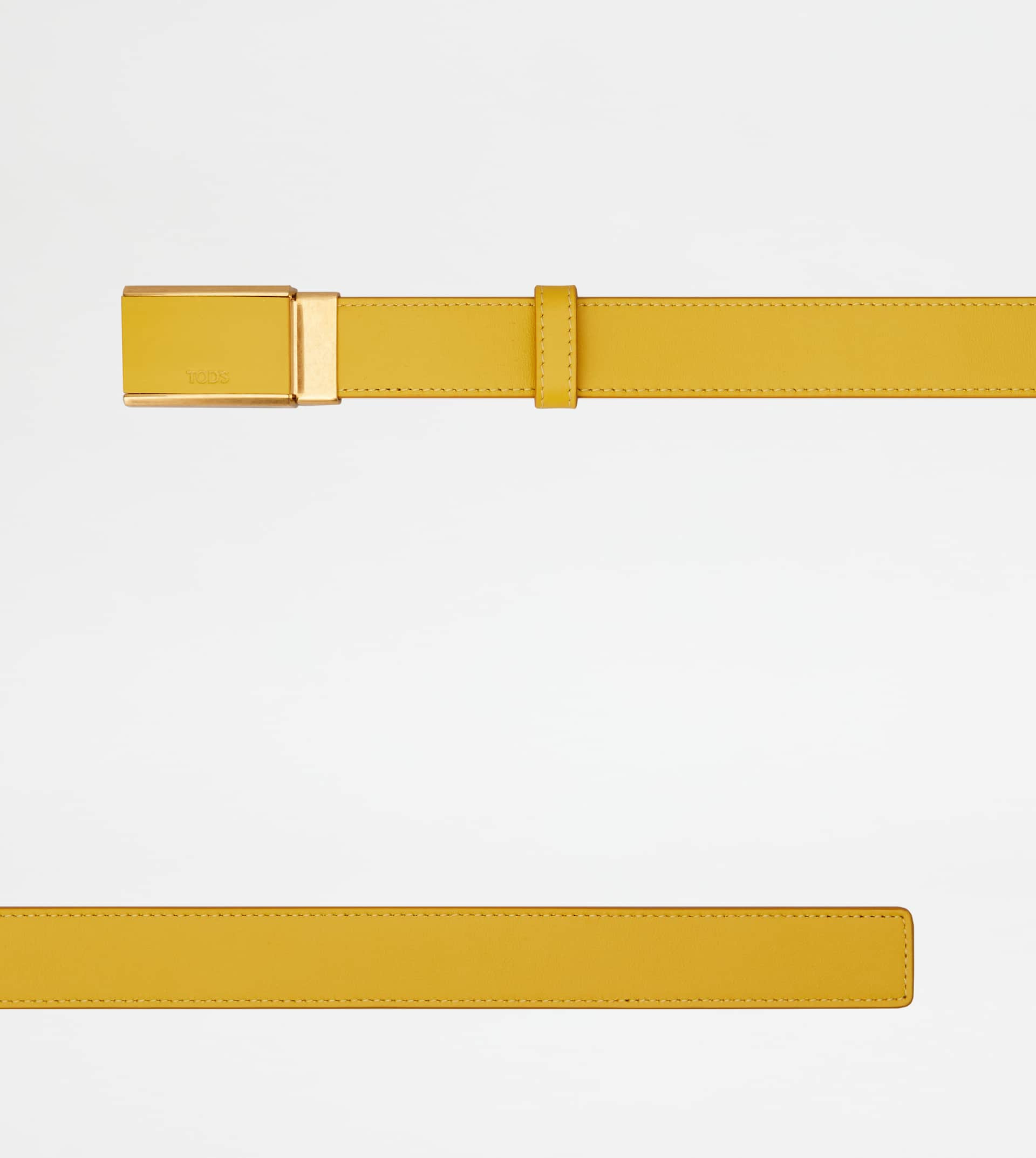 BELT IN LEATHER - YELLOW - 2