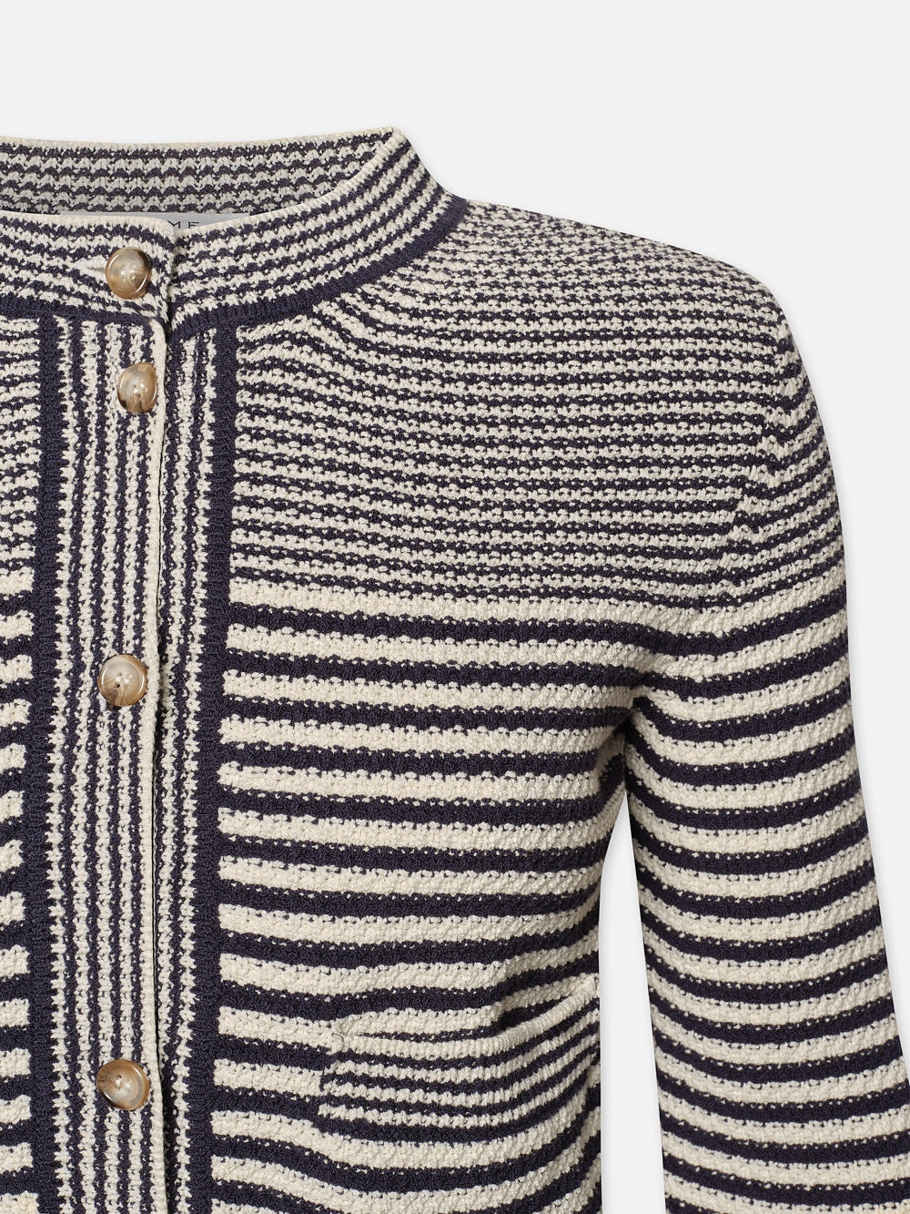 Compact Stripe Cardi in Navy Multi - 3