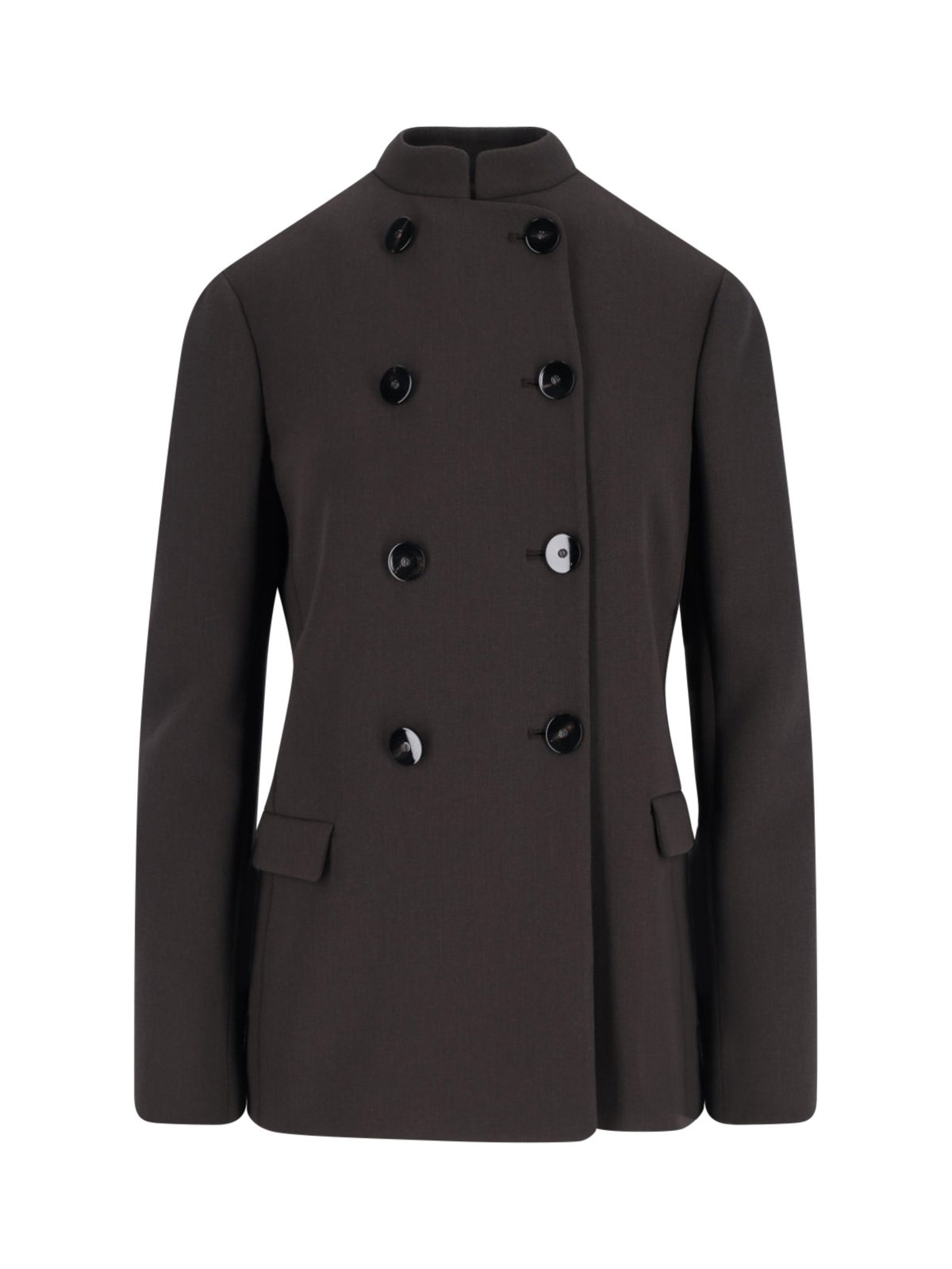 DOUBLE-BREASTED VIRGIN WOOL BLAZER - 1