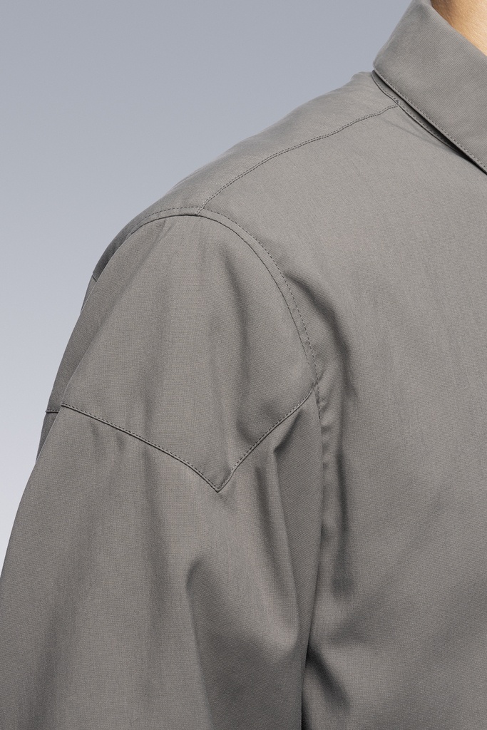 LA10-M Nylon Stretch Polartec® Alpha® Press Button Shirt Jacket Black - 10