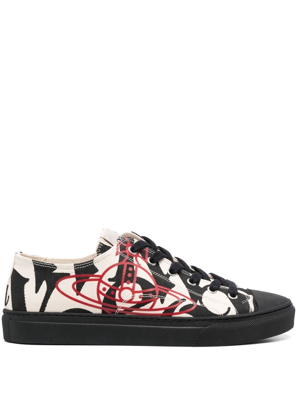 graphic-print low-top sneakers - 1