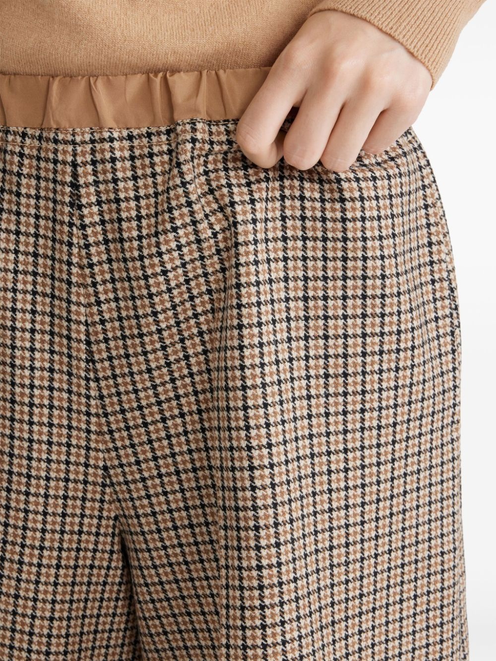 houndstooth longline shorts - 4