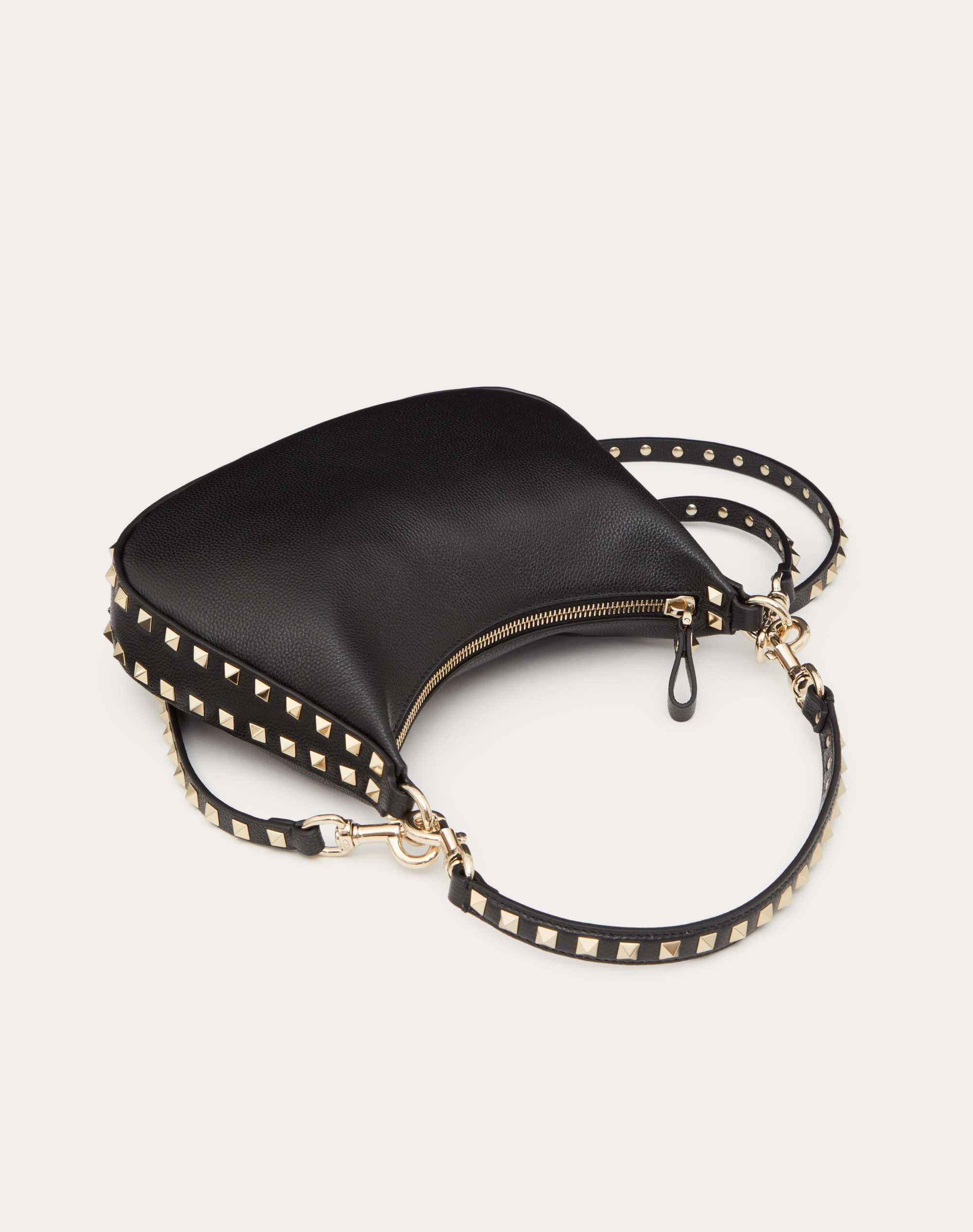 SMALL ROCKSTUD HOBO BAG IN GRAINY CALFSKIN - 6