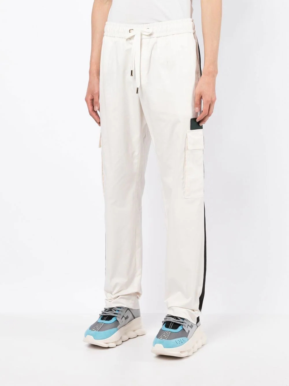 side-stripe cargo trousers - 3