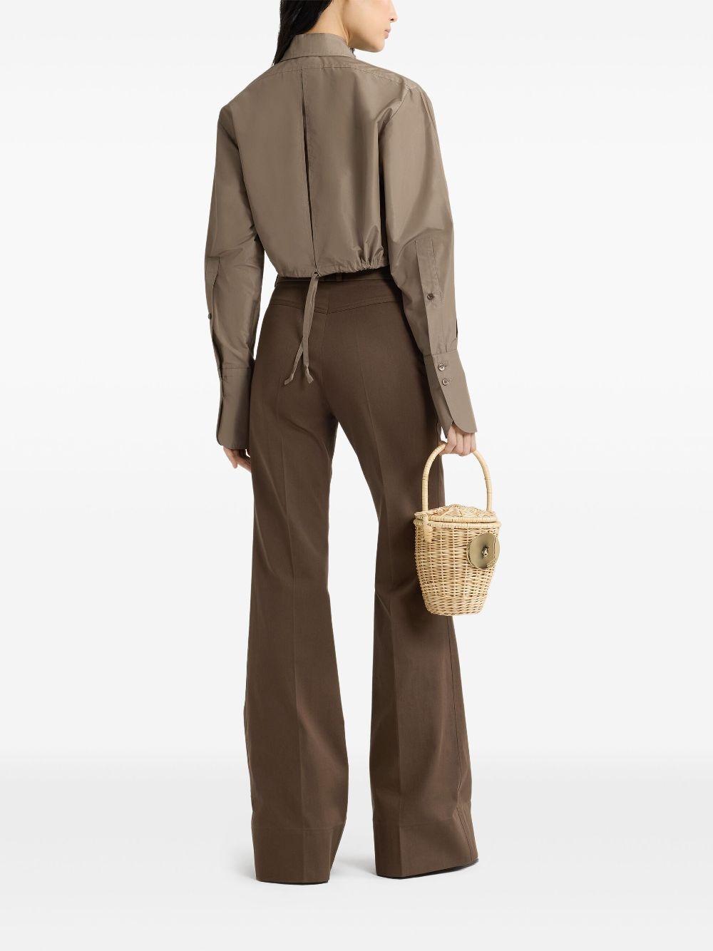 cropped faille safari shirt - 3