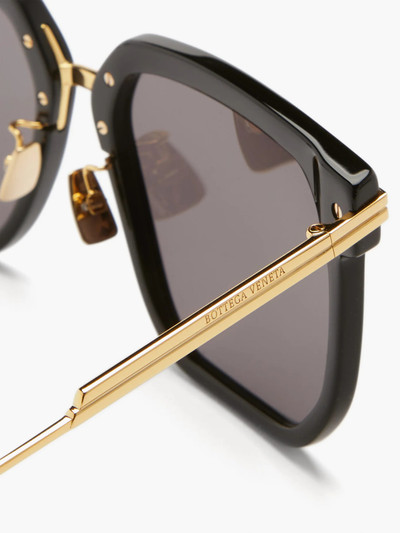 Bottega Veneta Square acetate and metal sunglasses outlook