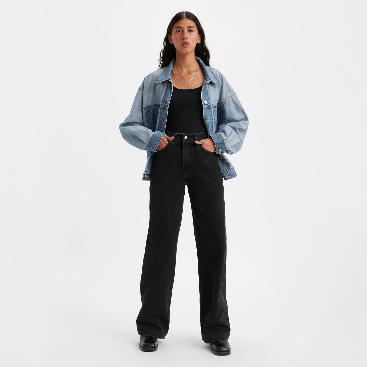 RIBCAGE WIDE LEG WOMEN'S JEANS - 2
