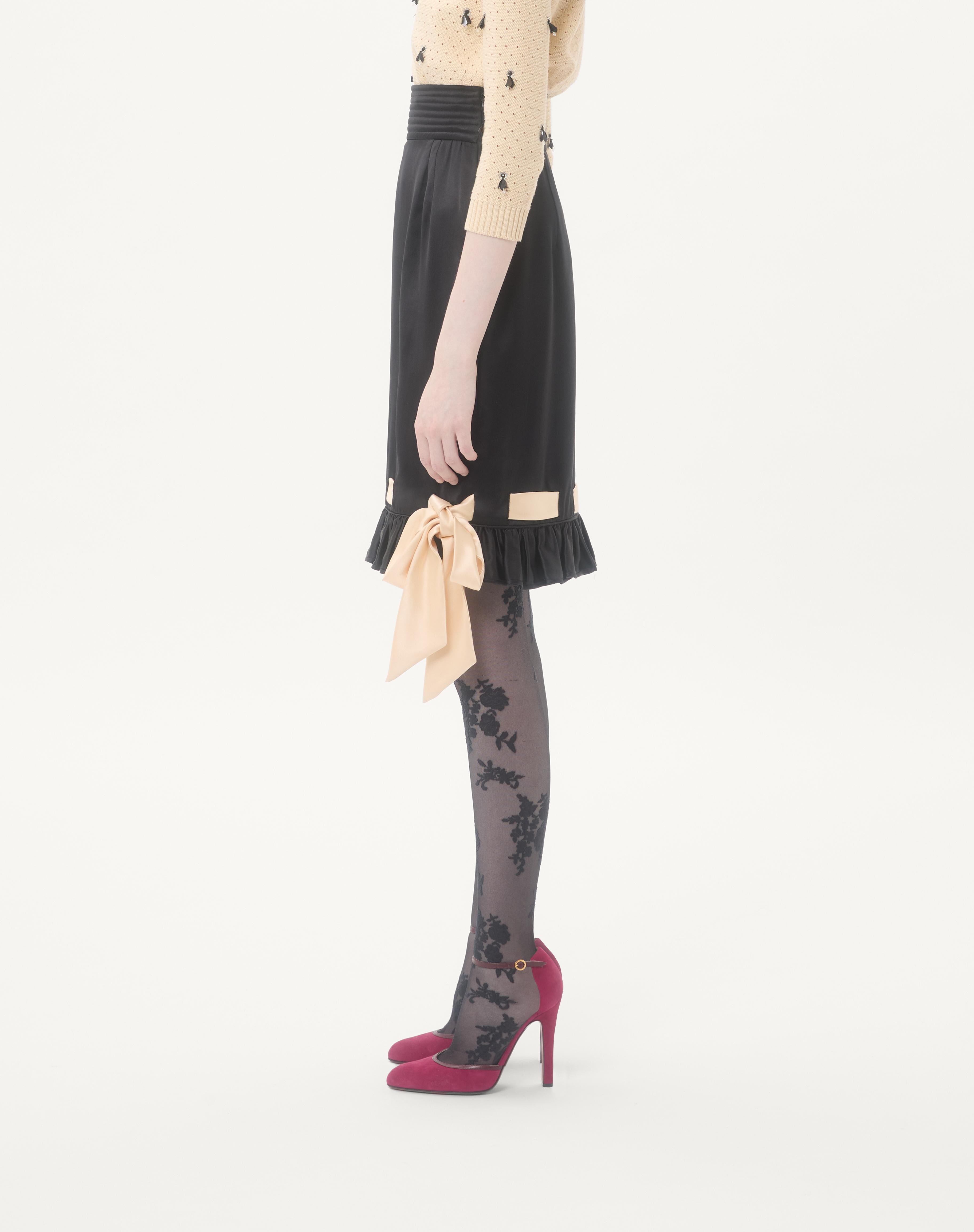 DOUBLE SATIN MIDI SKIRT - 4