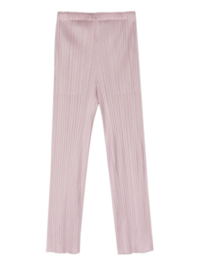 Pleats Please Issey Miyake Pink January Plissé Trousers outlook