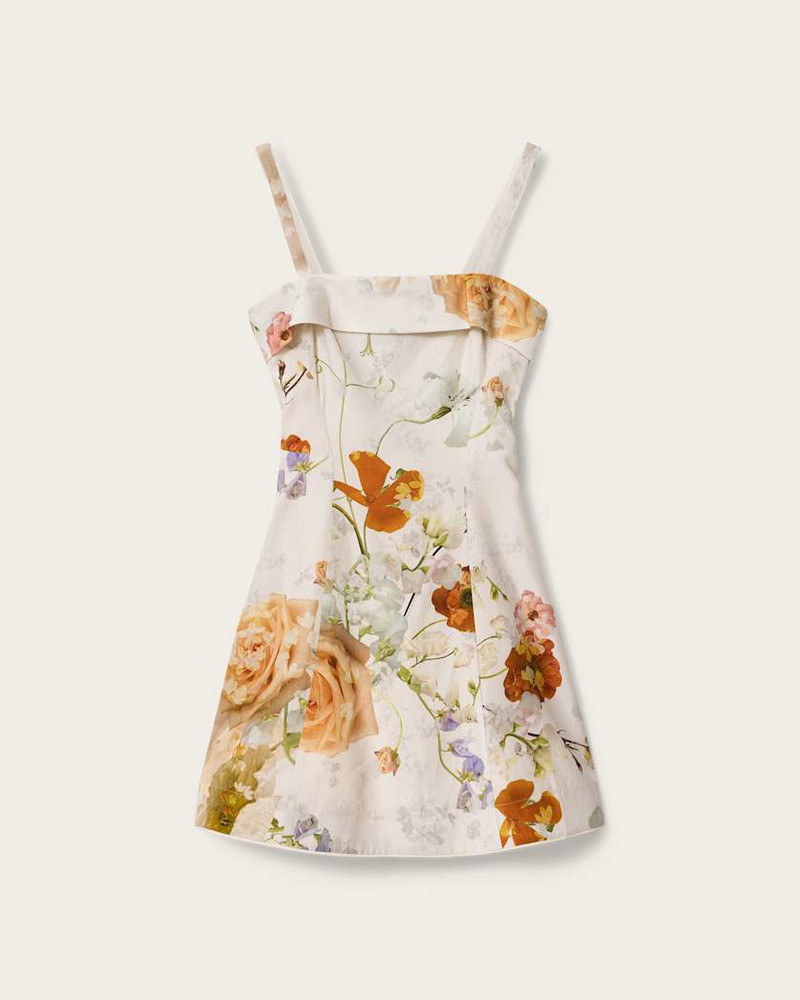 CHAR FLORAL LINEN BLEND MINI DRESS 1