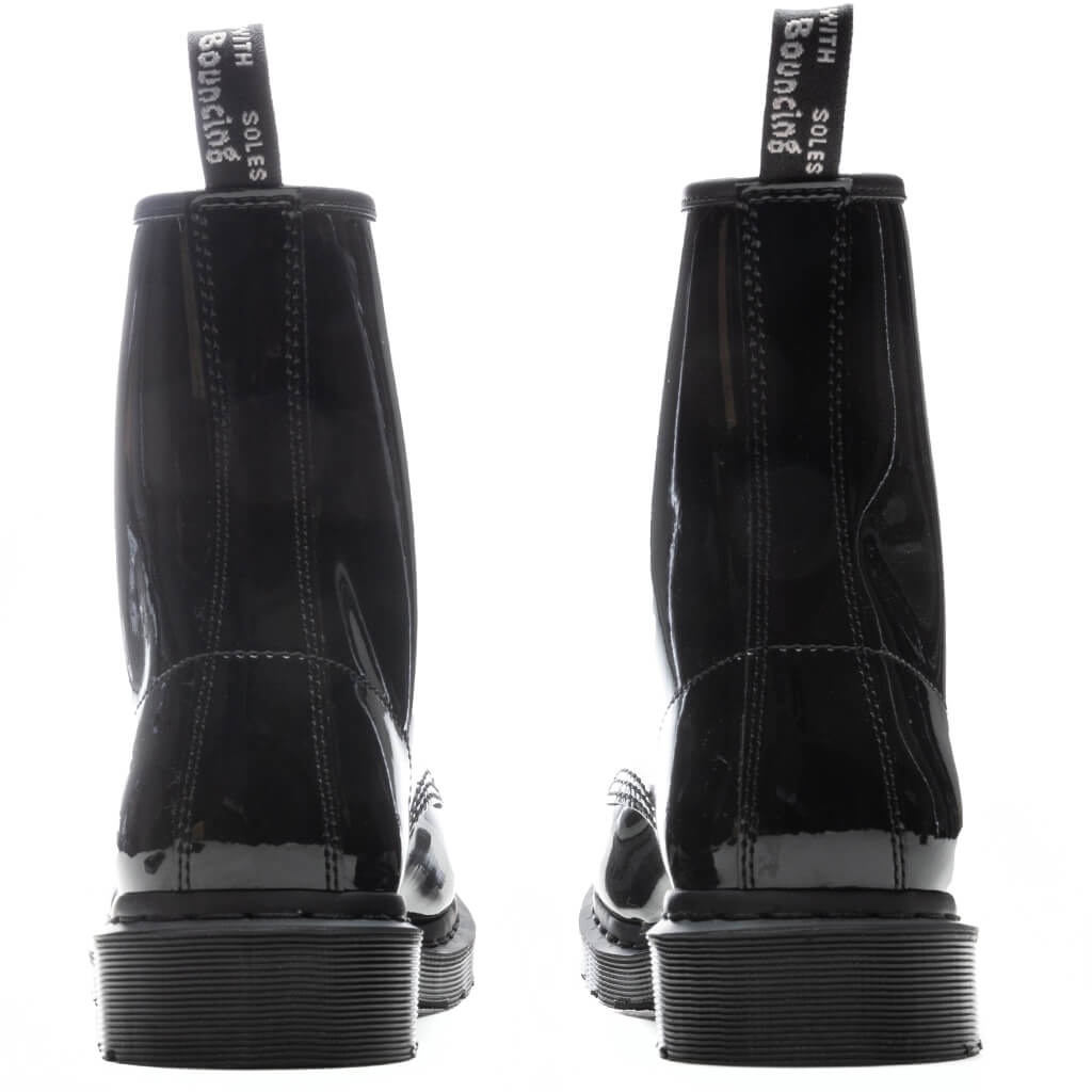 DR. MARTENS WOMEN'S 1460 PATENT LAMPER - MONO BLACK - 4