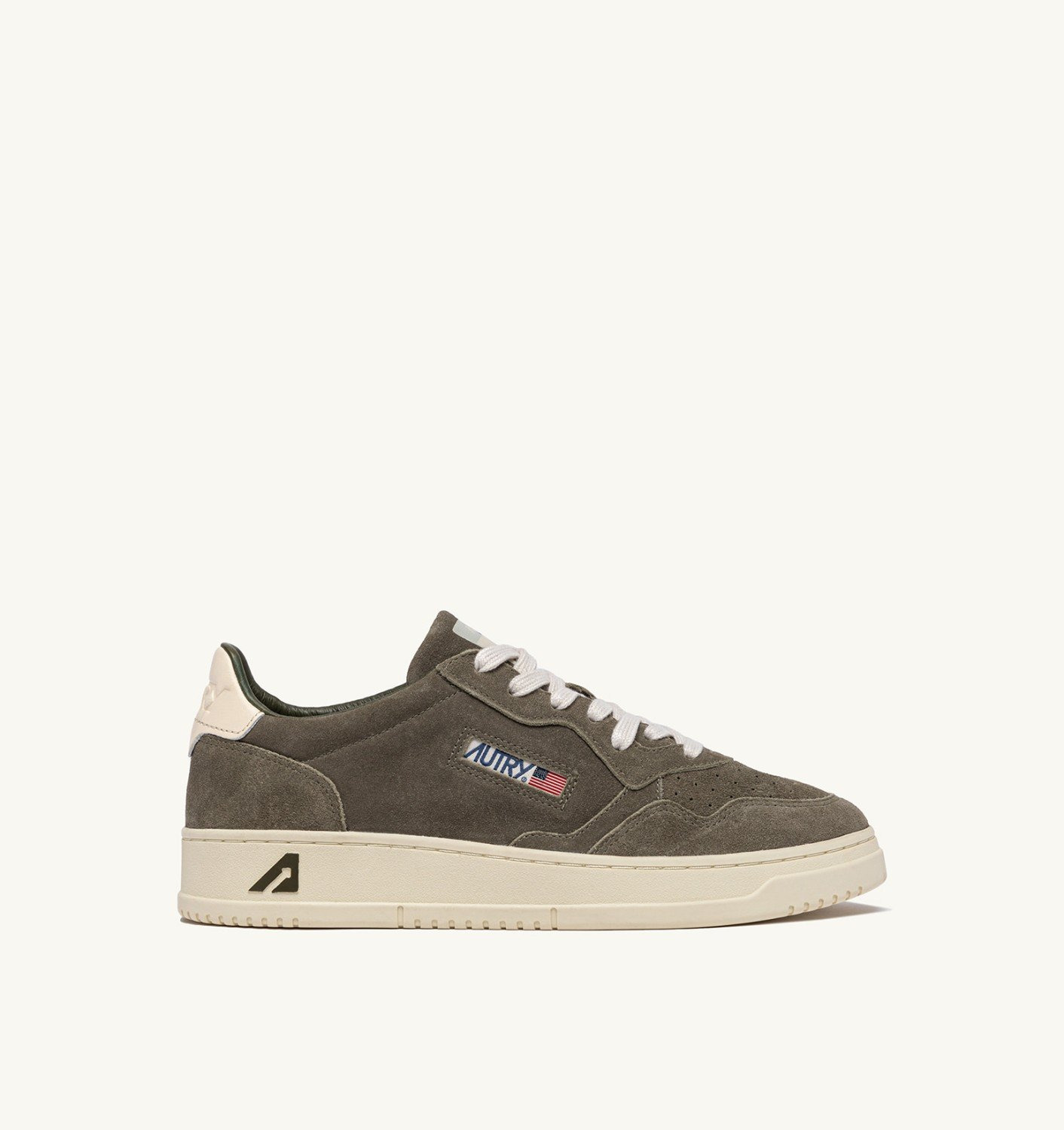 MEDALIST LOW SNEAKERS IN MISTLETOE AND OFF WHITE SUEDE - 1