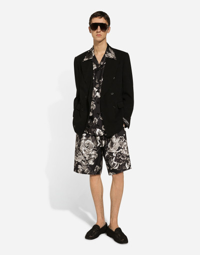 Dolce & Gabbana Floral-print silk vanity shorts outlook