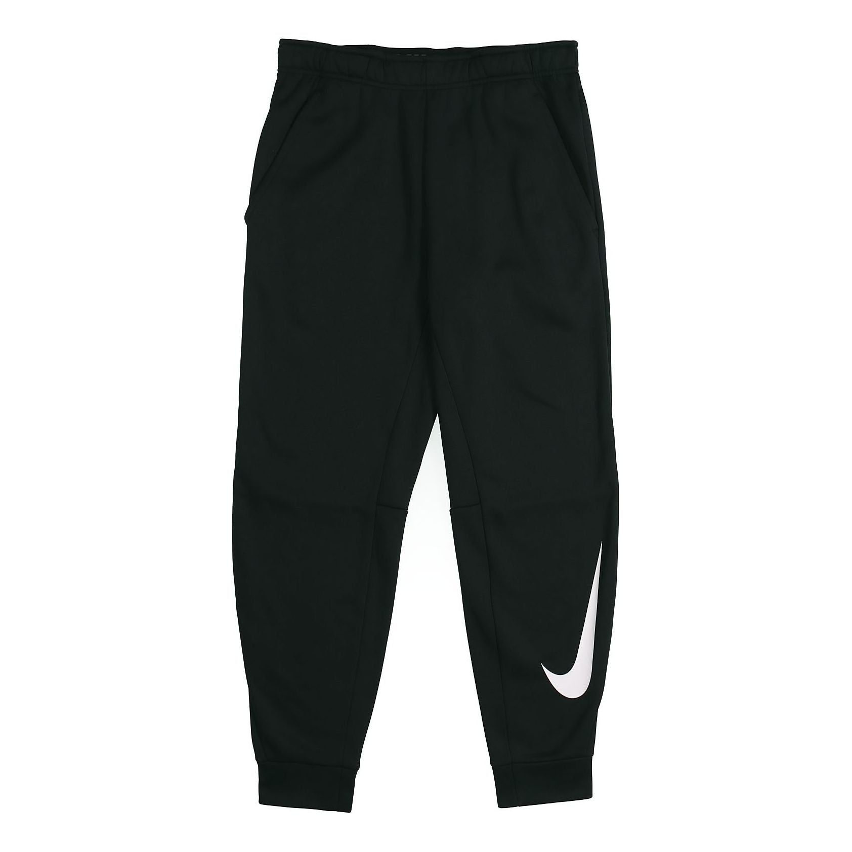 Nike Therma Tapered Swoosh Fleece Lined Sports Training Long Pants Black 932258-010 - 1