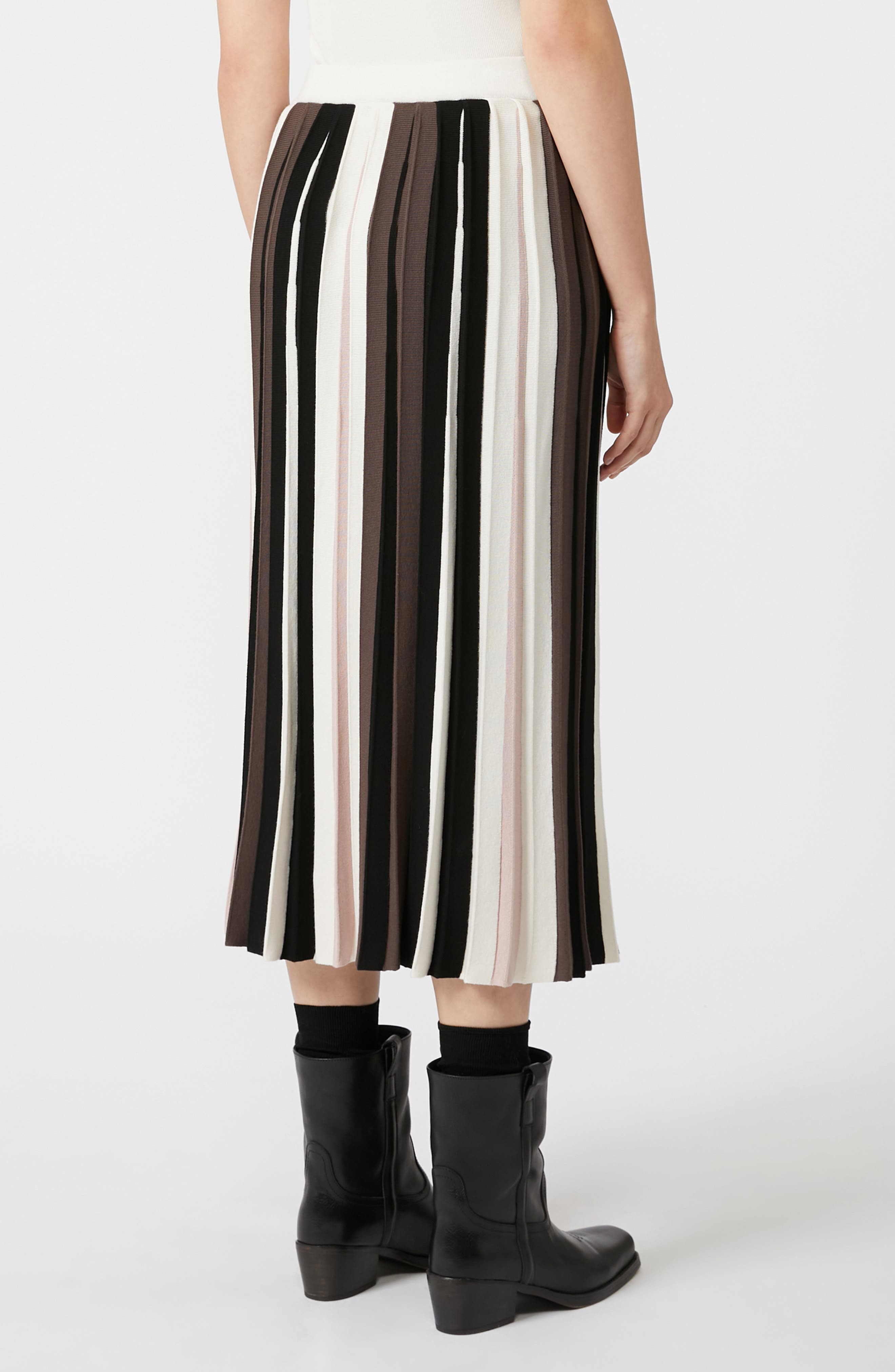 Weekend Max Mara Pleiadi Pleated Knit Skirt in Black Multi Colour at Nordstrom - 2