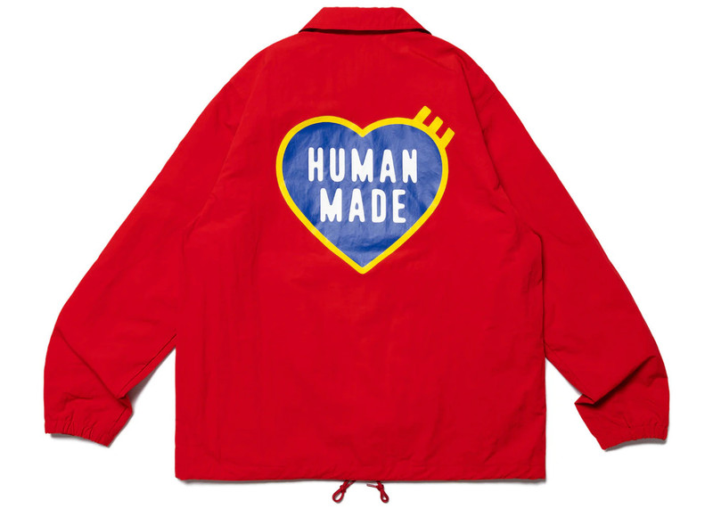 Human Made Human Made Heart Logo Coach Jacket Red outlook