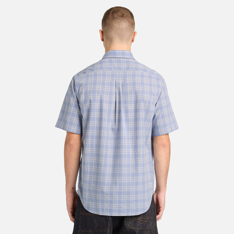 Men's Checkered Poplin Short-Sleeve Shirt 8