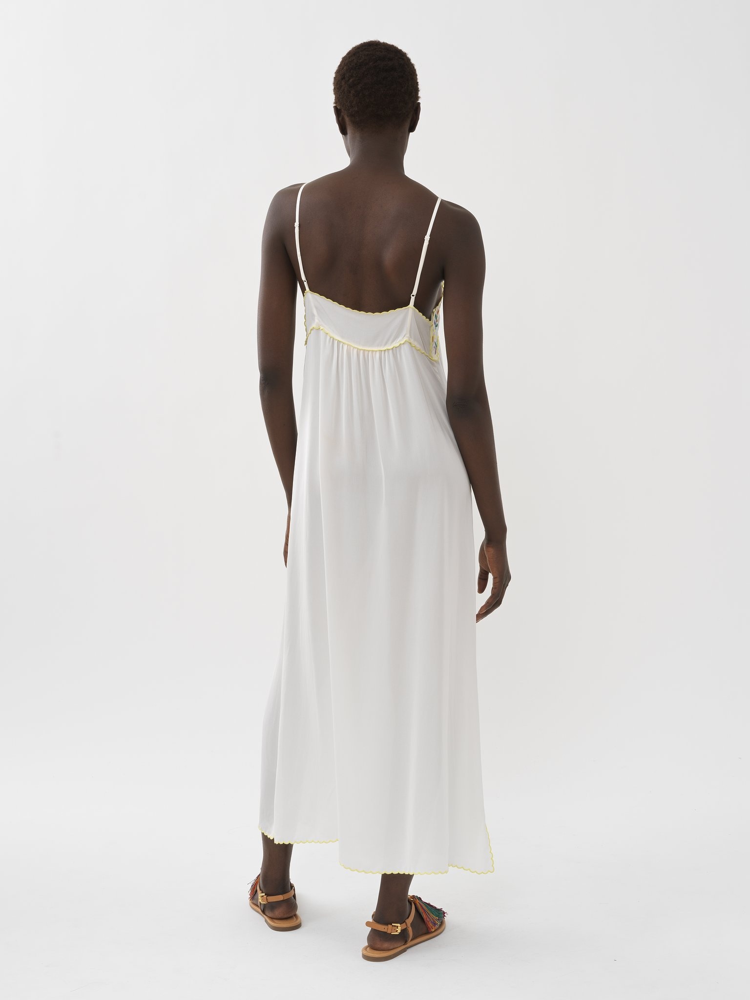 EMBROIDERED SLIP DRESS - 3