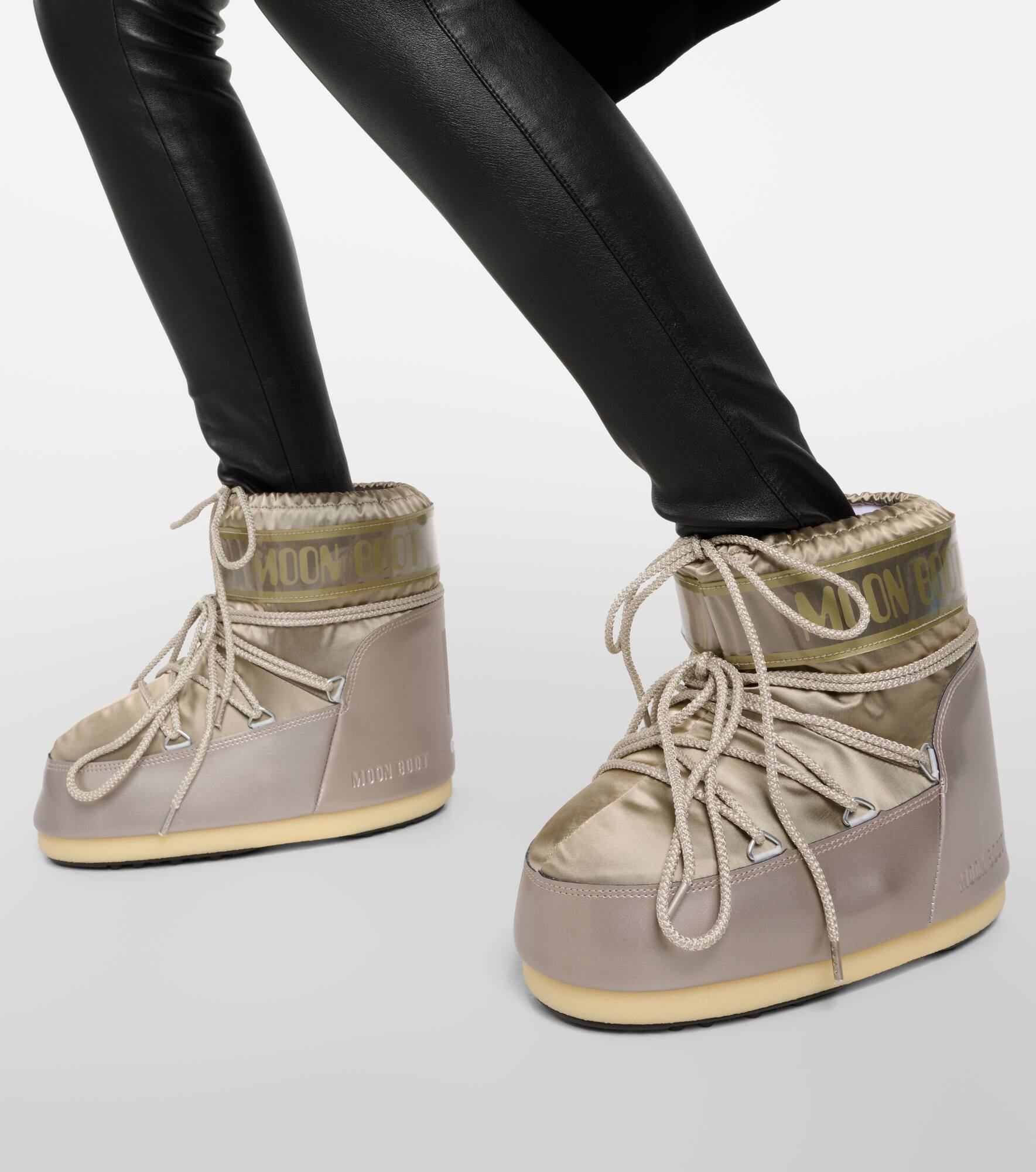 Icon Low Glance satin snow boots - 4