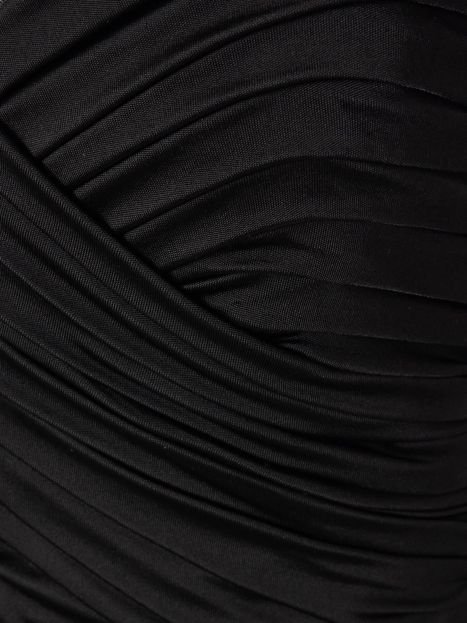 Samsara strapless gathered stretch-satin gown Black - 4