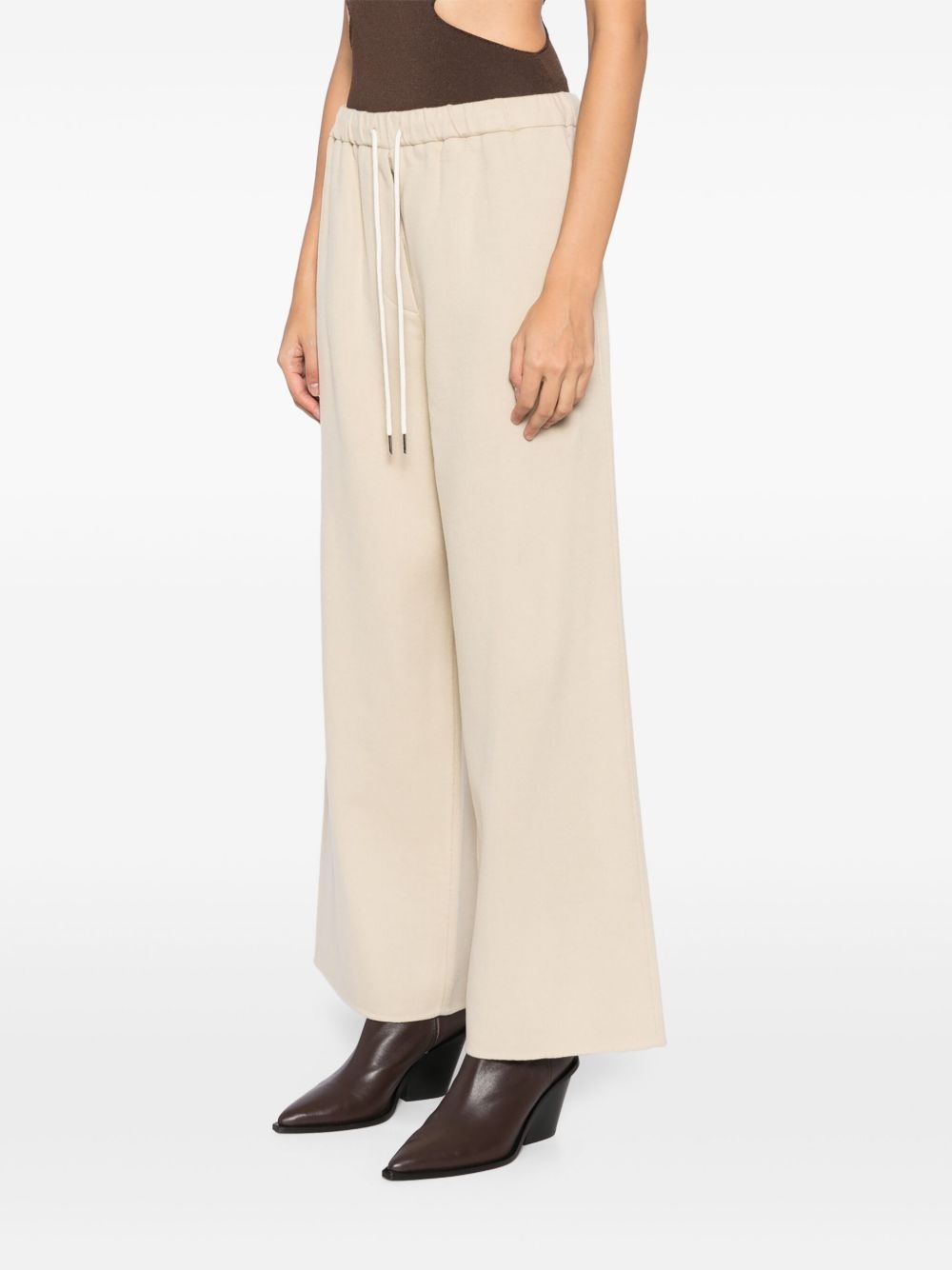 double faced string wide pants - 3