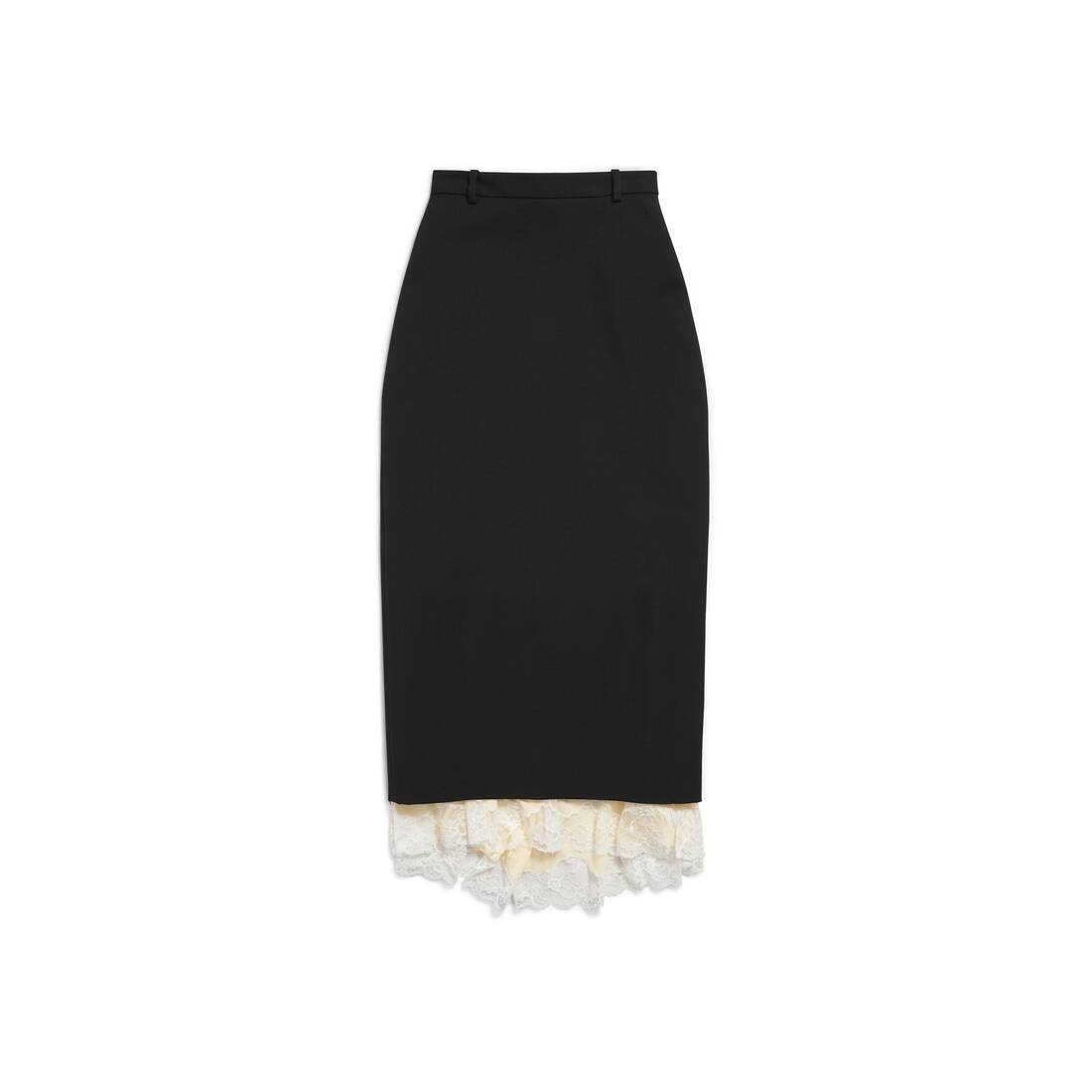 Women's Lingerie Tailored Skirt in Black/beige - 1