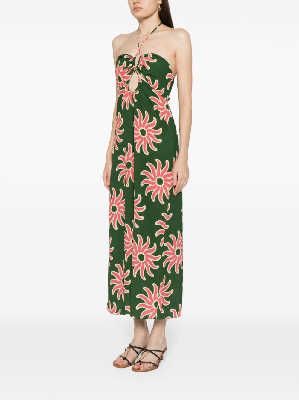 Roge graphic-print midi dress - 3