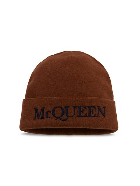 Alexander McQueen Embroidered Logo Beanie | saksfifthavenue