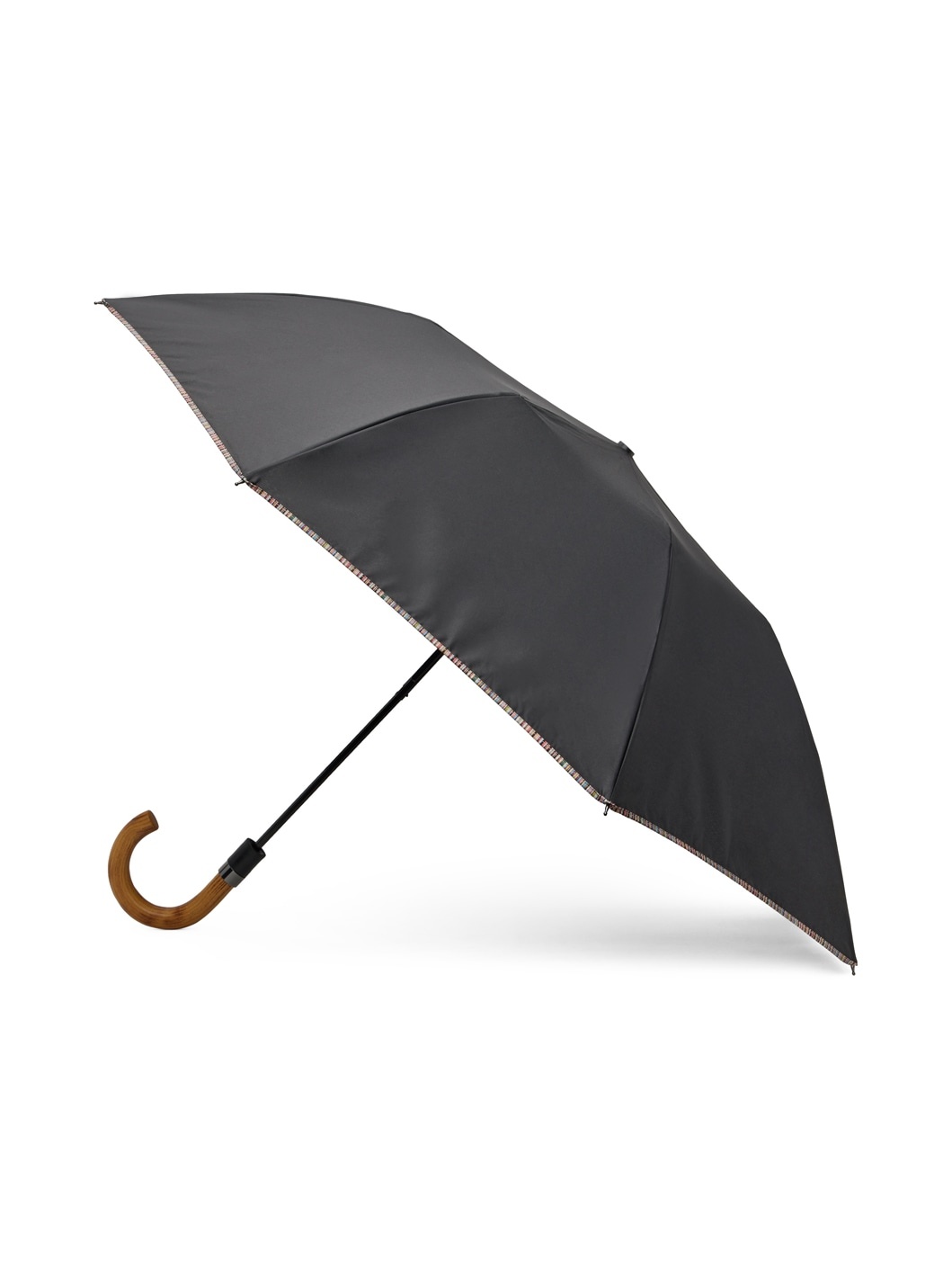 Black Signature Stripe Umbrella - 2