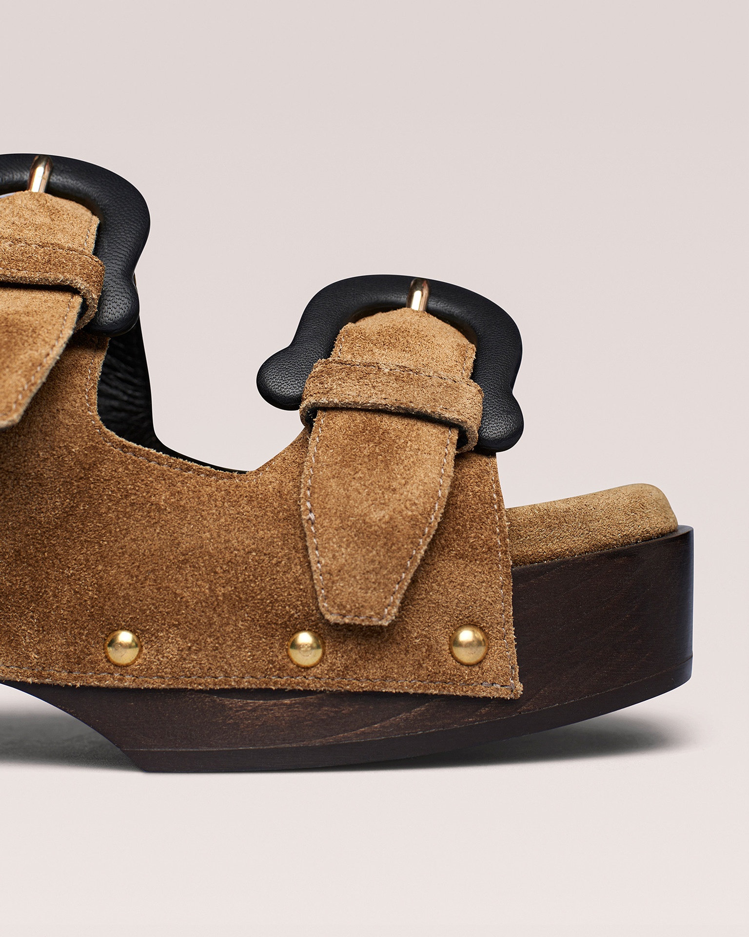 MAHALIA - Chunky suede sandals - Sand - 4