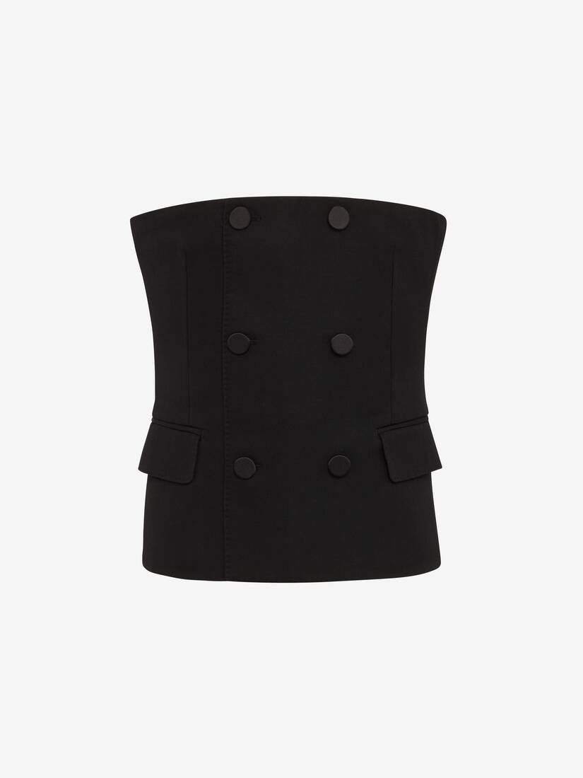 Tailored Bustier in Black - 1