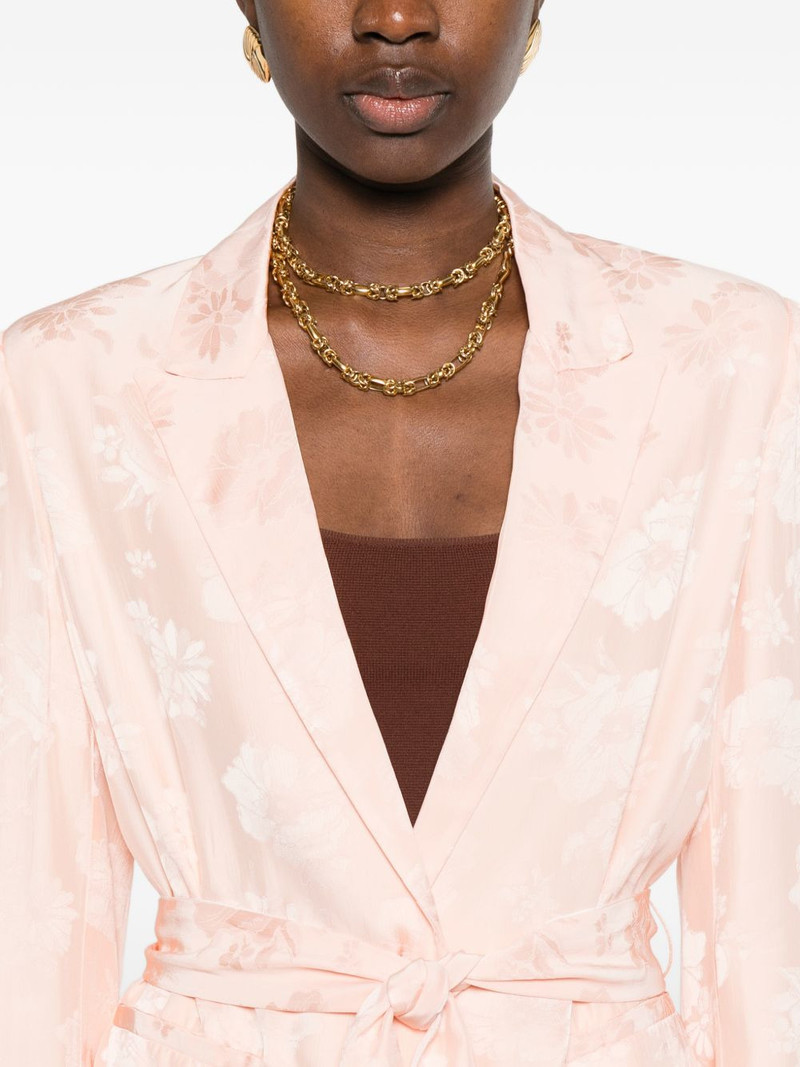 floral-print belted jacket 5