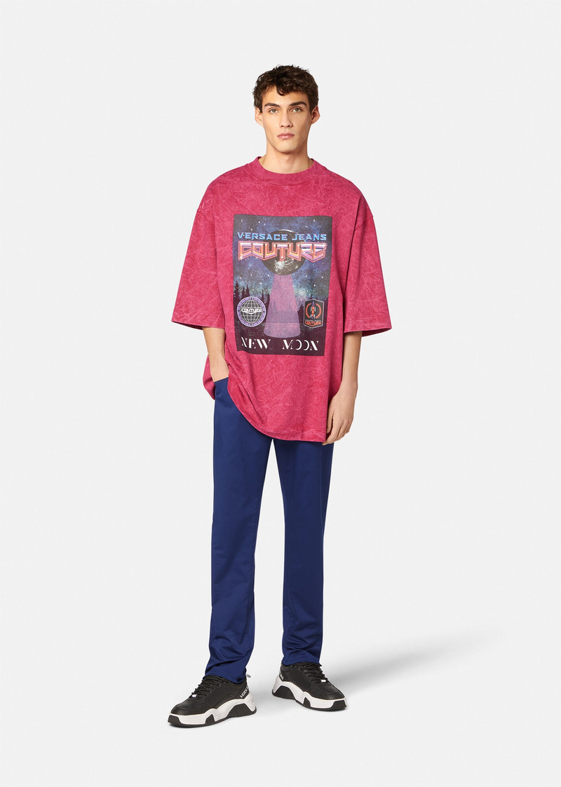 VERSACE JEANS COUTURE Stripes Tapestry Logo Pants outlook