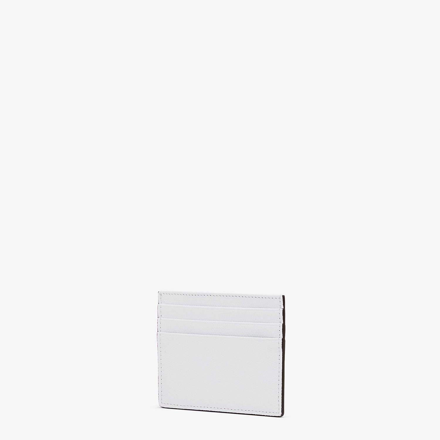 White leather flat card holder - 2