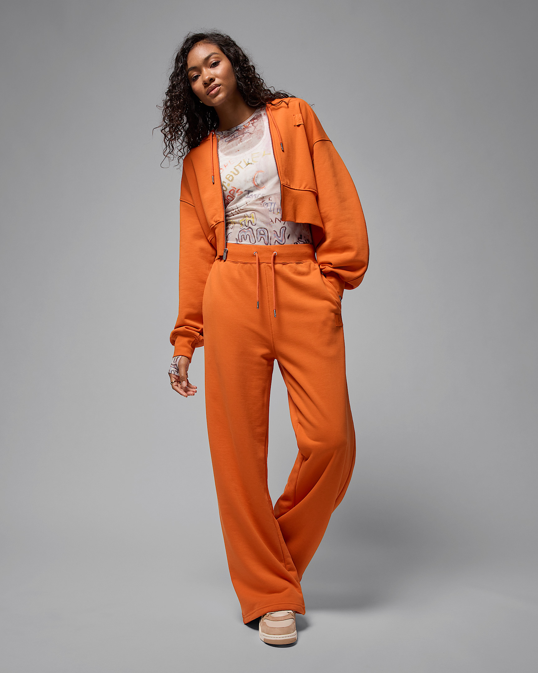 Jordan Flight Fleece Women's Cropped Satin-Lined Hoodie - 6